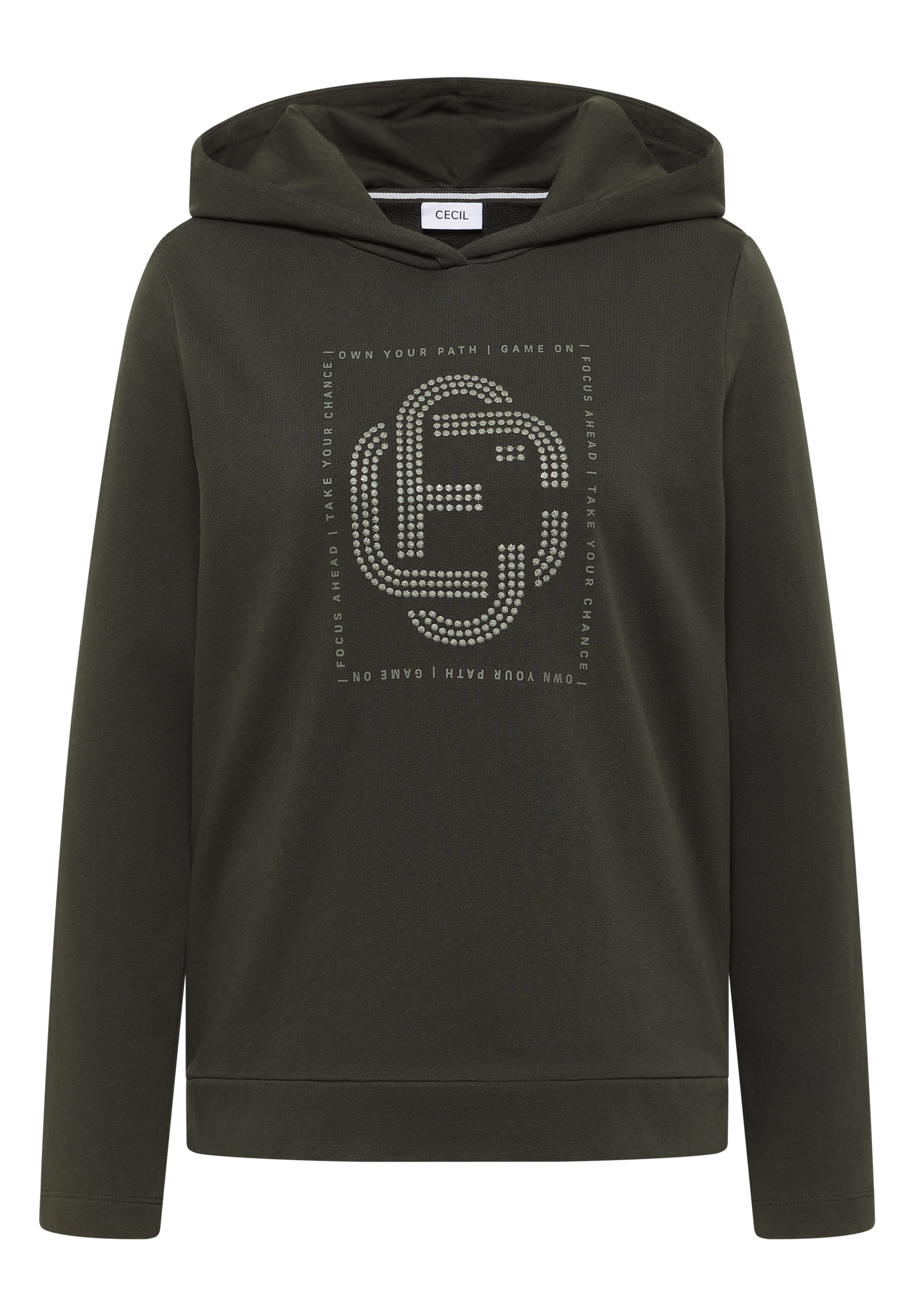 Cecil Hoodie , Tonales Artwork mit Schmucksteinen
