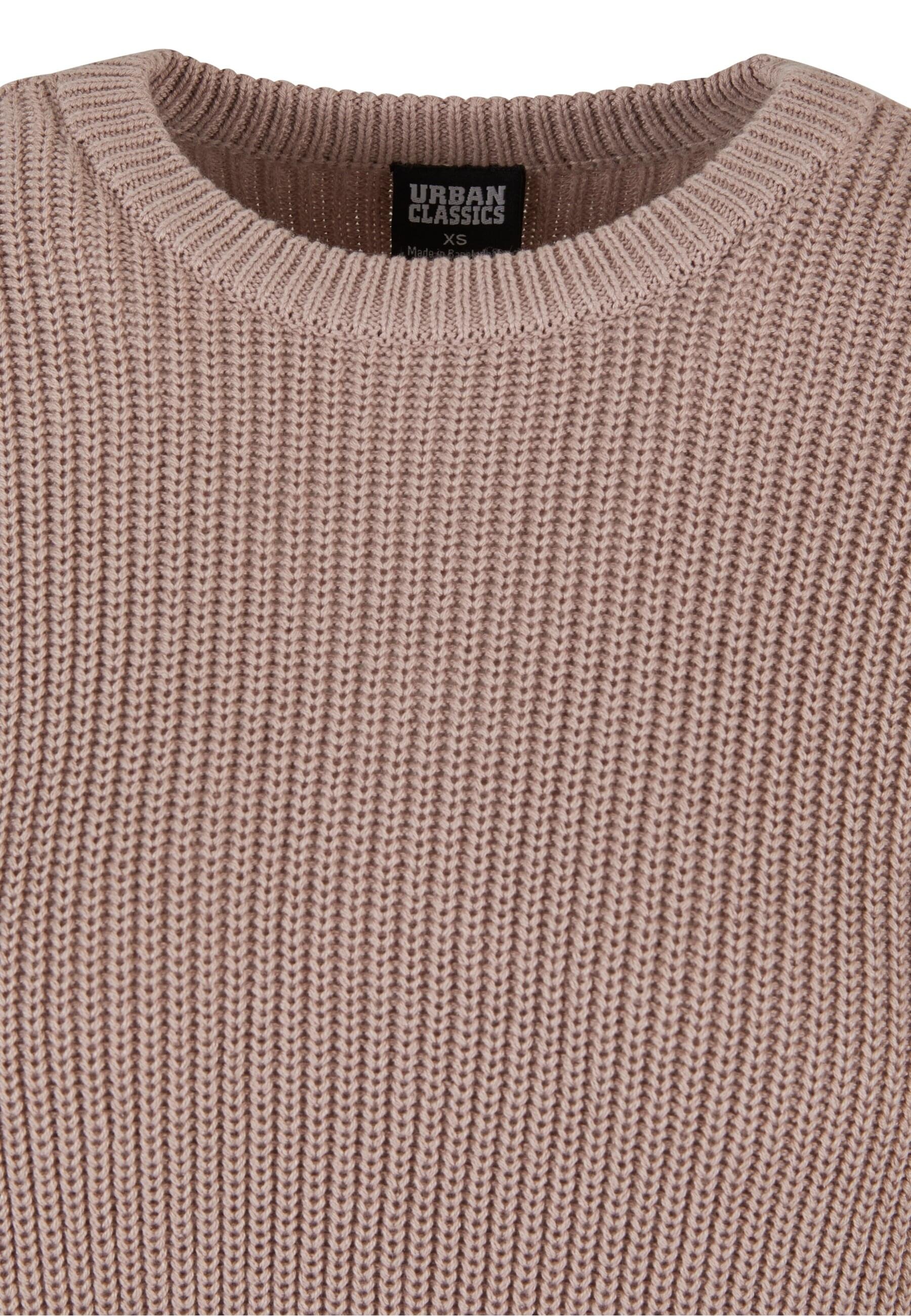 URBAN CLASSICS Rundhalspullover »Urban Classics Damen Ladies Rib Knit Sweater«, (1 tlg.)