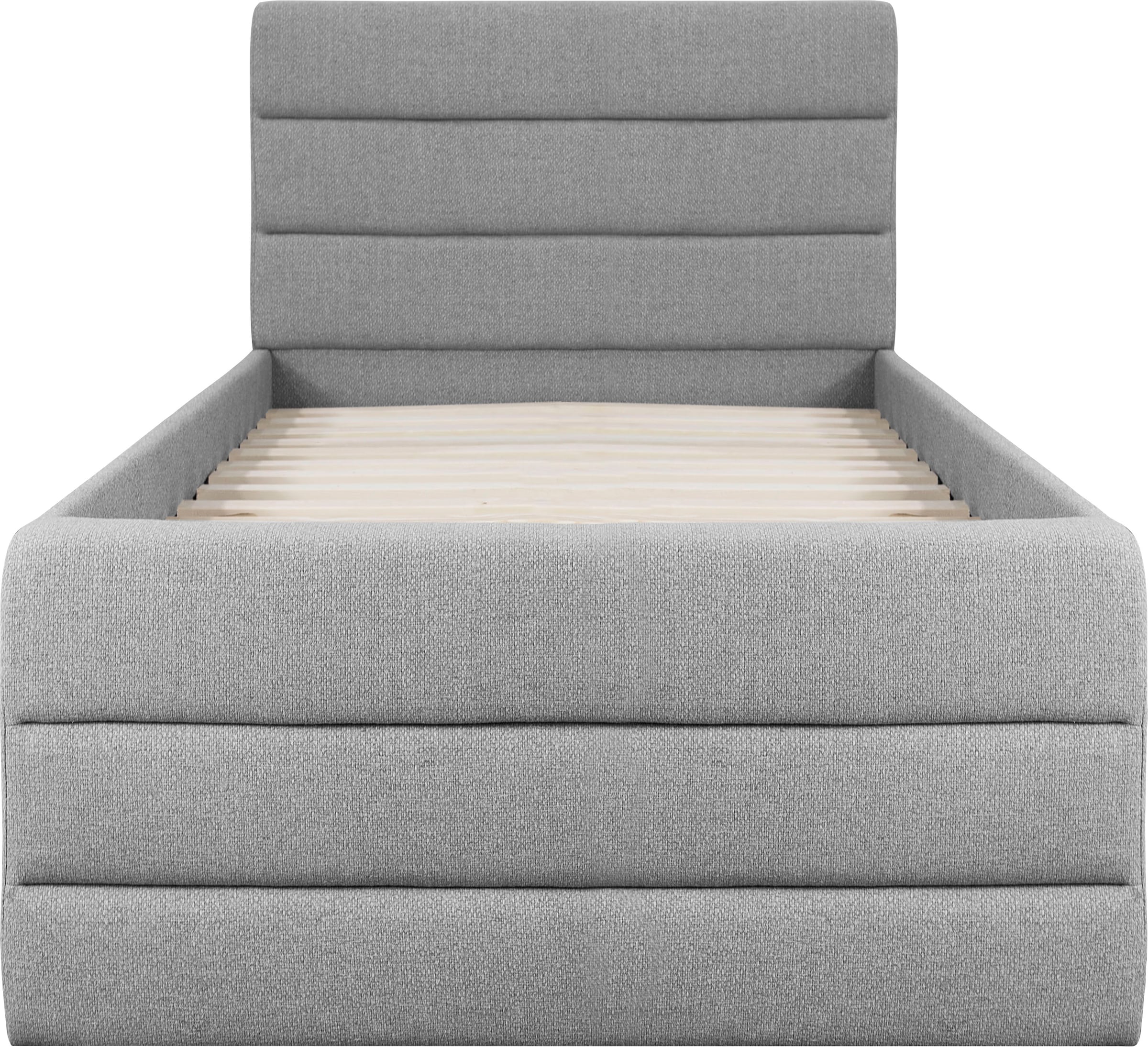 OTTO products Polsterbett »Merrit«, Quernaht im Kopf- und Fußteil, in 5 Breiten, auch in 220 cm Länge