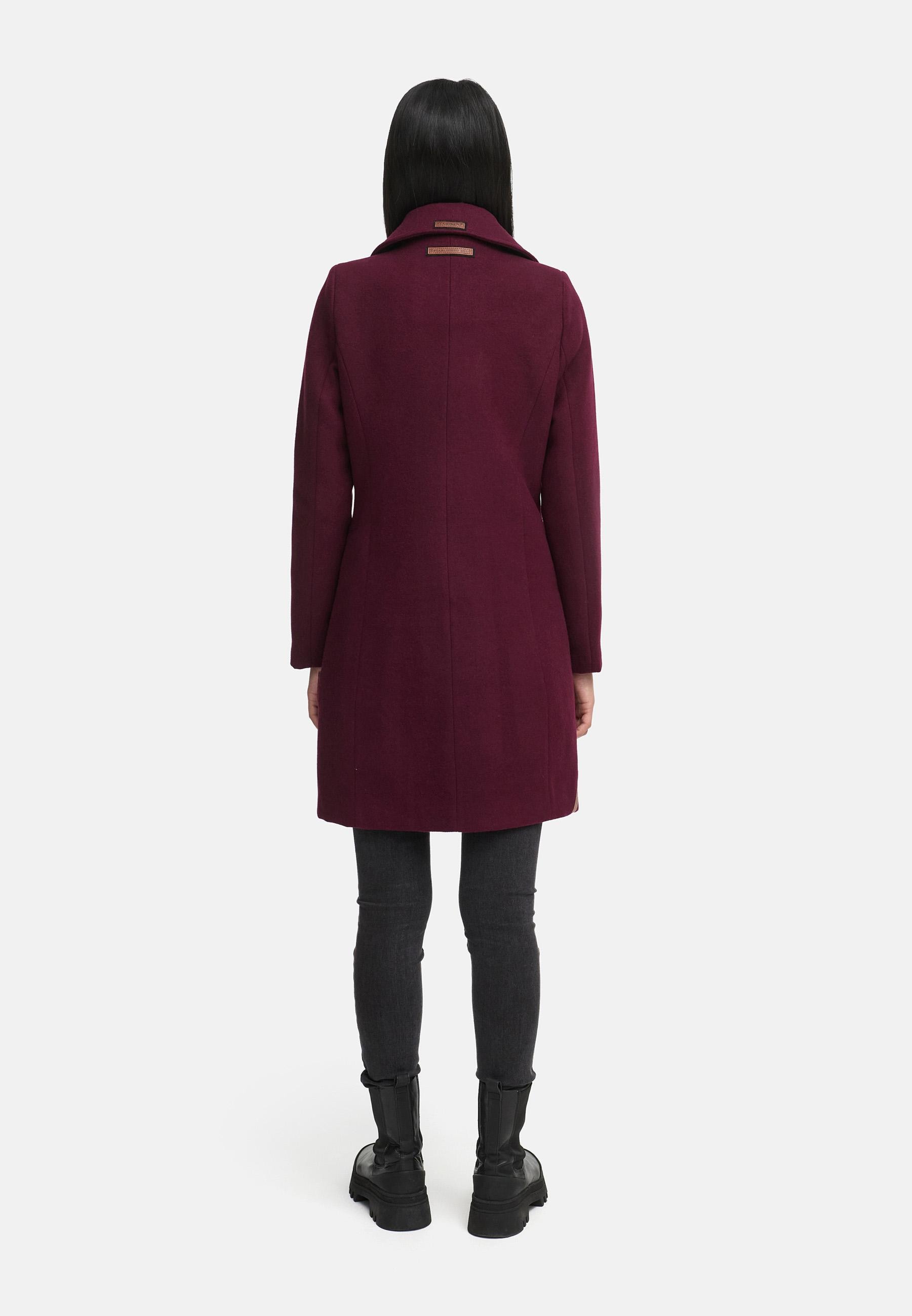 Marikoo Wollmantel »Nanakoo«, edler Damen Trenchcoat in Woll-Optik