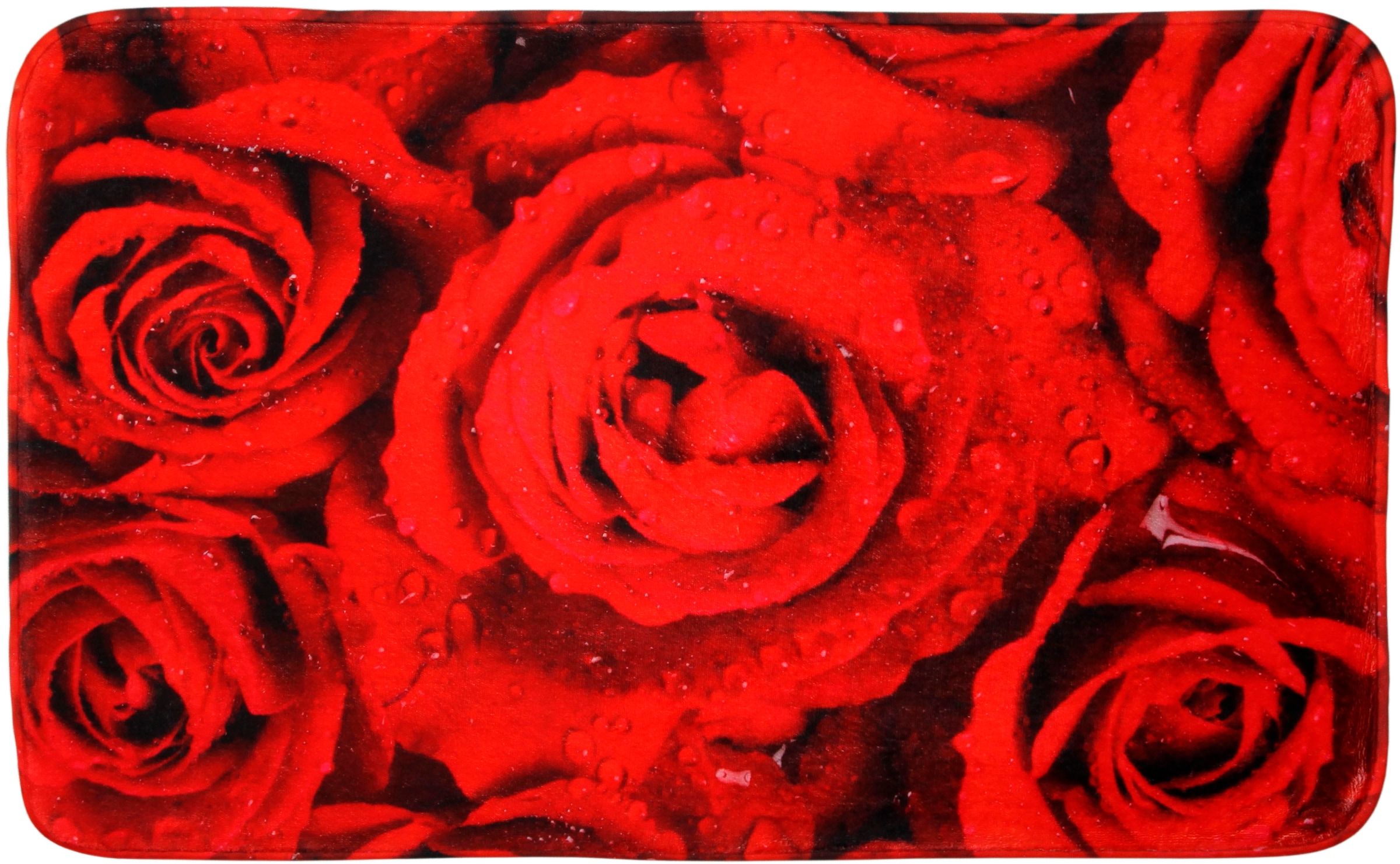 Sanilo Badematte »Rosen«, Höhe 15 mm, schnell trocknend, Memory Schaum