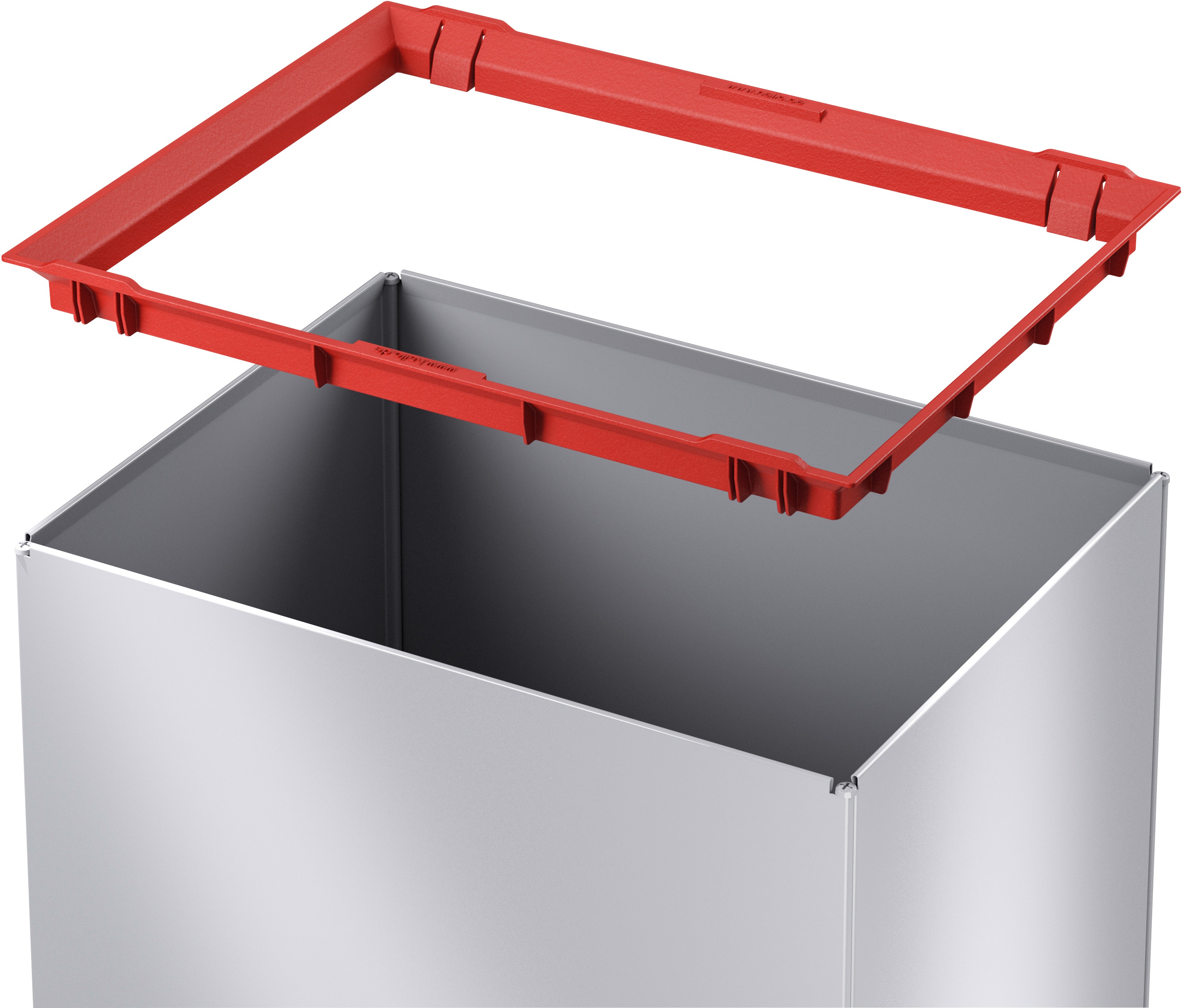 Thumbnail - Hailo Mülleimer "Big-Box Swing XL", 1 Behälter, 52 l, Stahlblech o. Edelstahl, mit selbstschließendem Schwingdeckel
