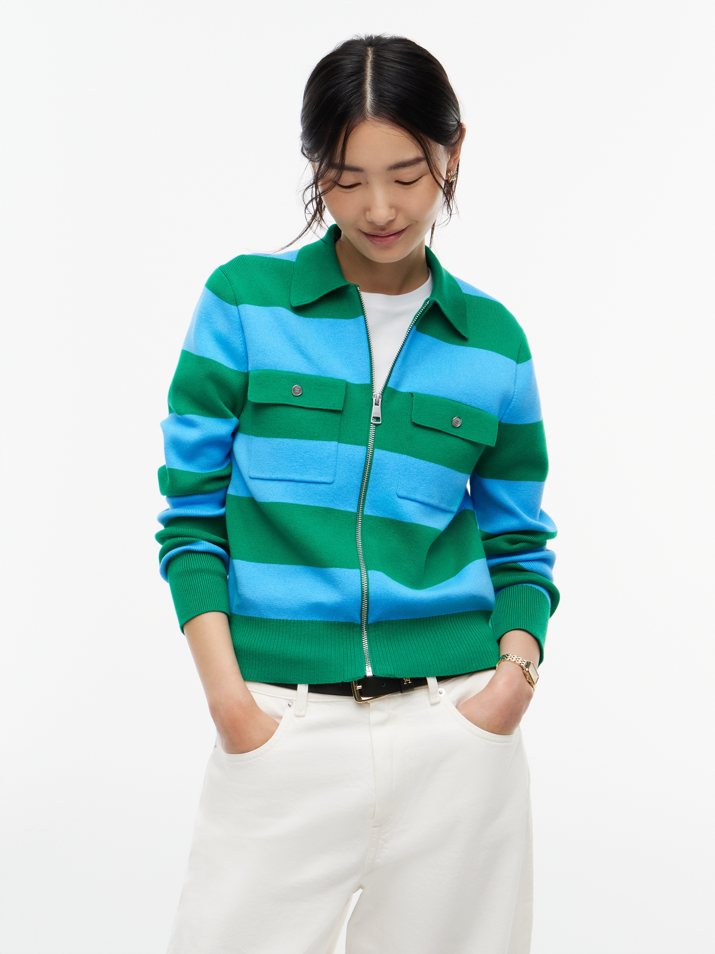 Tommy Hilfiger Strickjacke "COTTON FULL NEEDLE REG JACKET" Baumwollmischung
