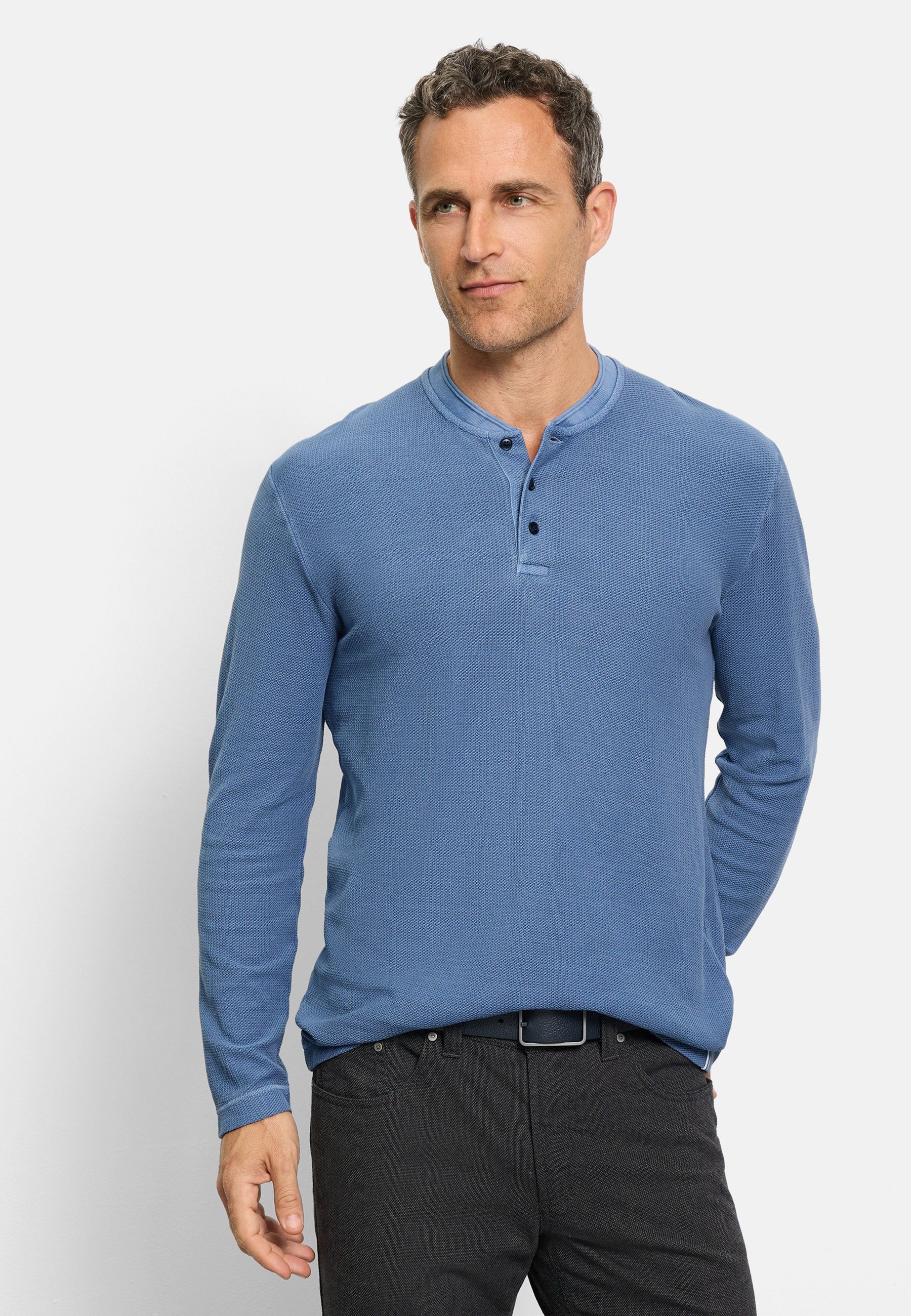 OLYMP Poloshirt "OLYMP Casual Wirk, Polo langarm"