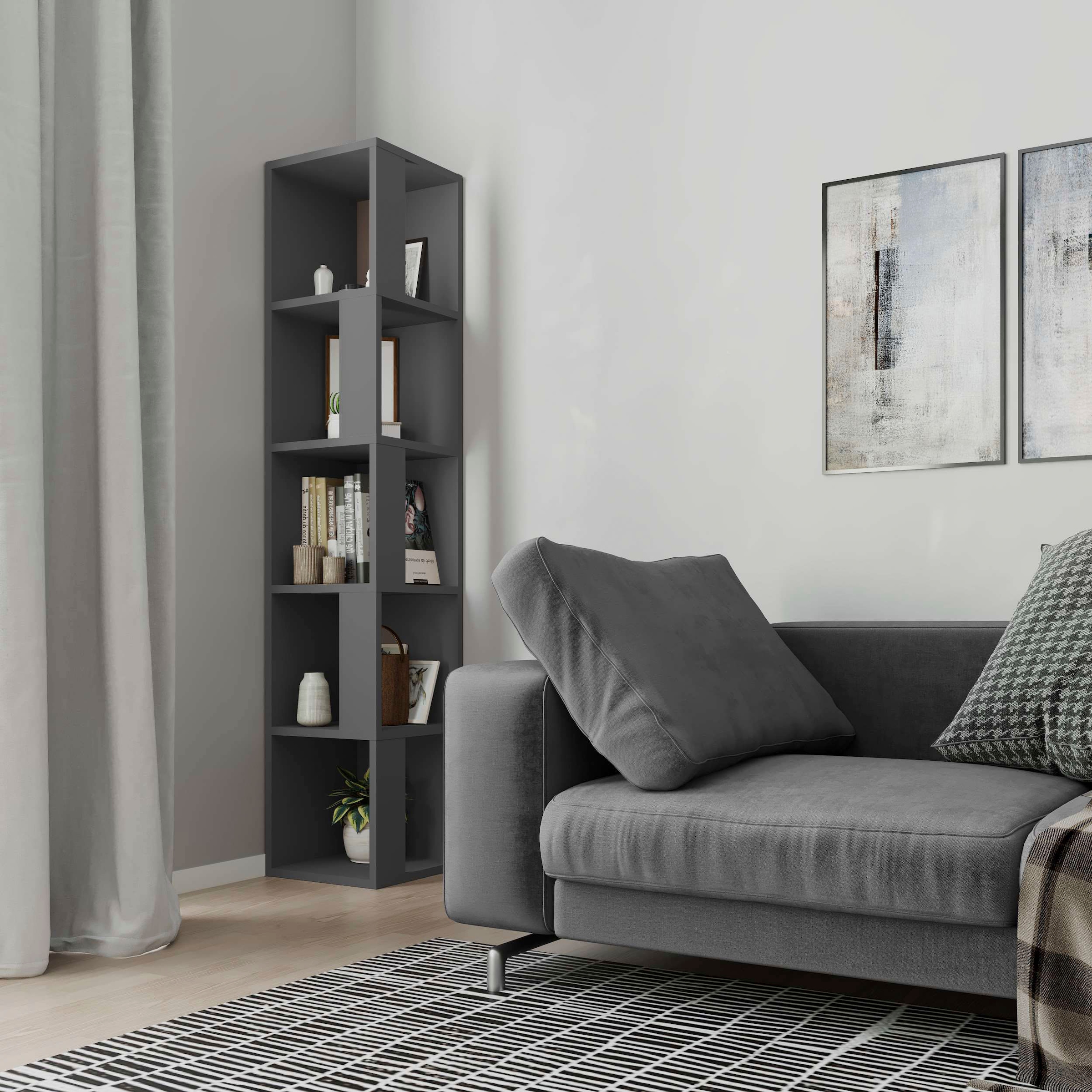 Decortie Bücherregal »Piano Bücherregal«, (Packung), Leichte Montage, Lagerung, Platzsparend