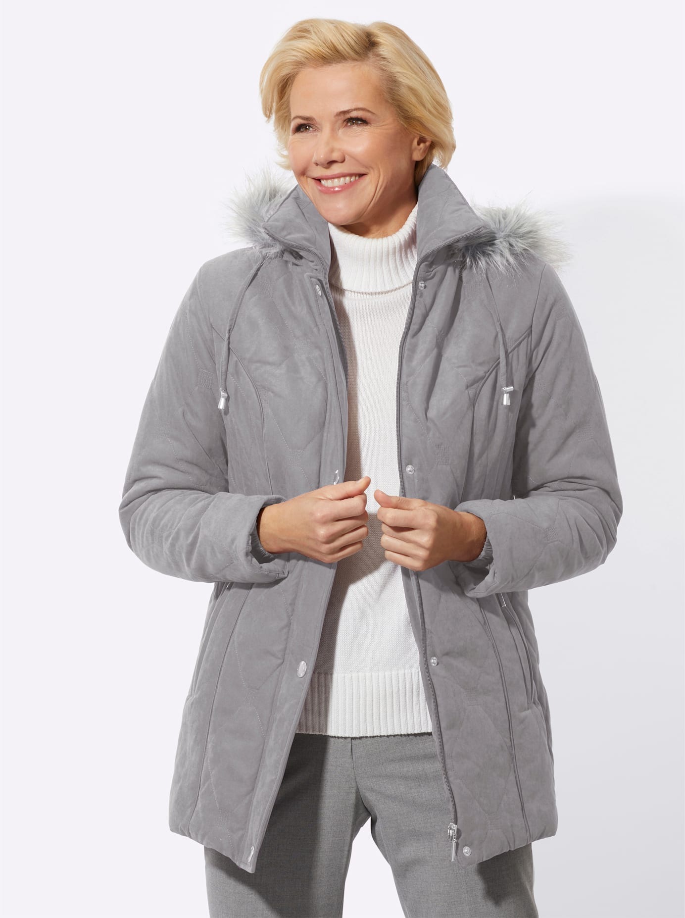 Classic Steppjacke, mit Kapuze günstig online kaufen