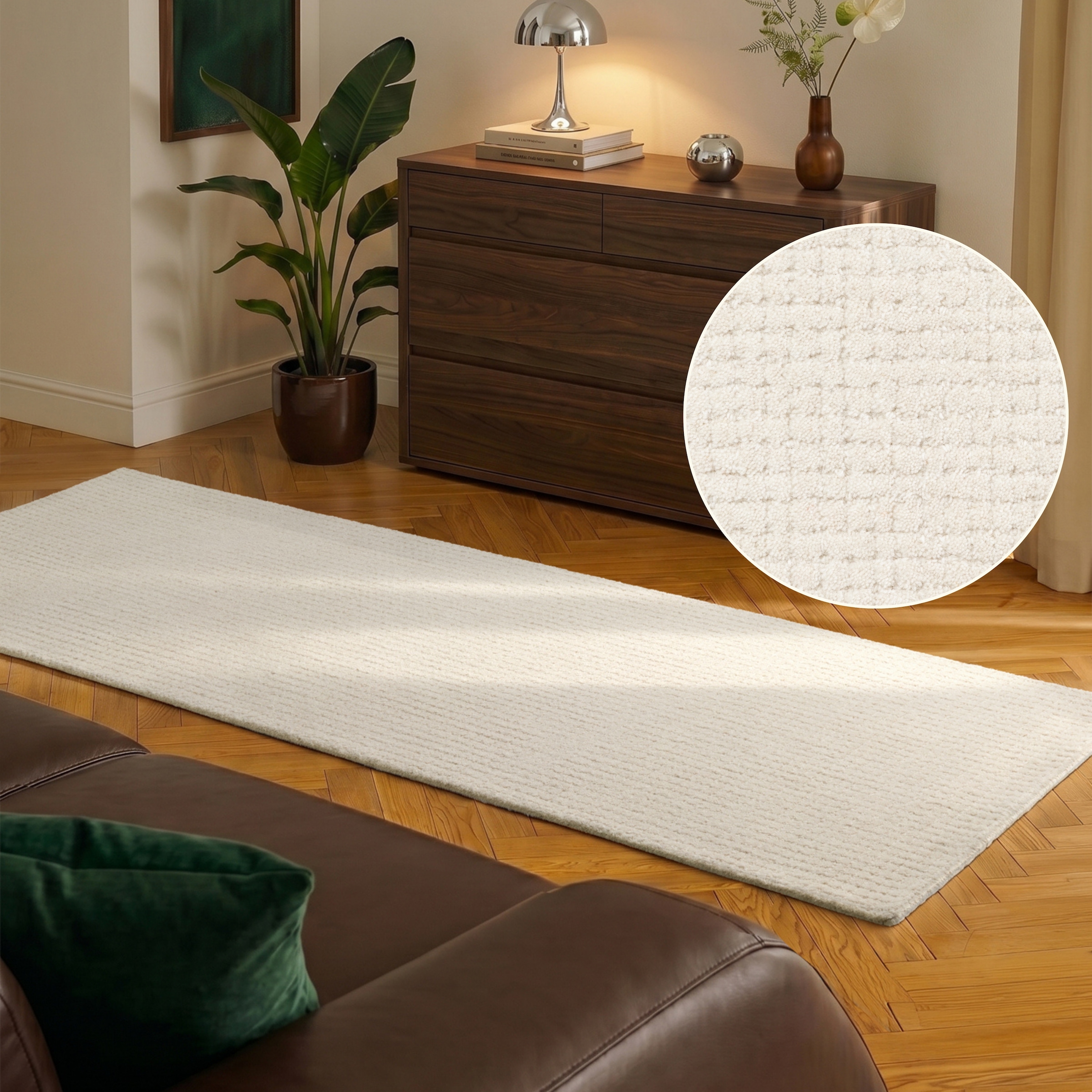 HANSE Home Wollteppich "Eloise" rechteckig 17 mm Höhe Wolle, Naturteppich, Handgemacht, Wohnzimmer, Schlafzimmer, Hygge