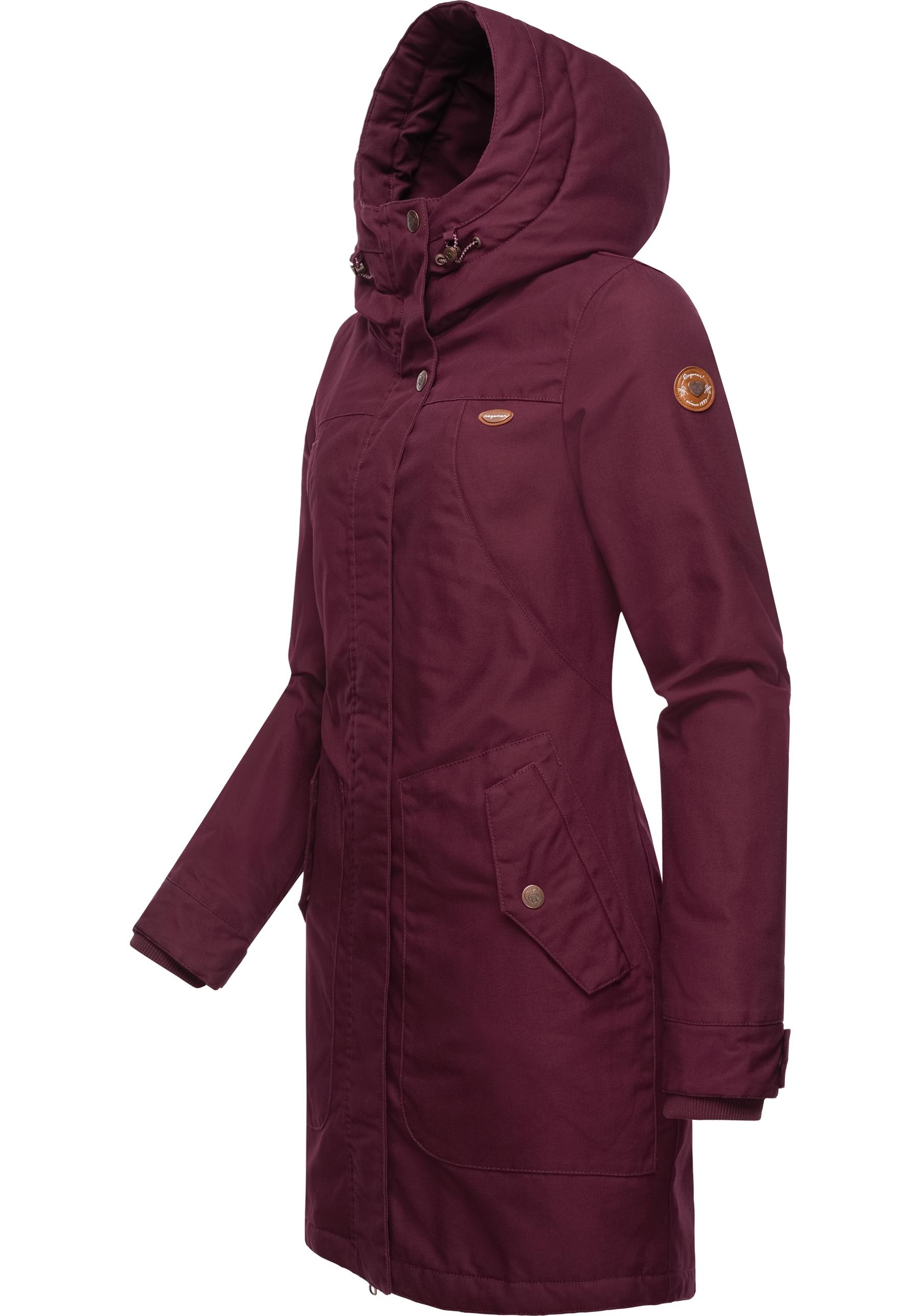 Ragwear Wintermantel »Jannisa«, stylischer Damen Winterparka mit Kapuze