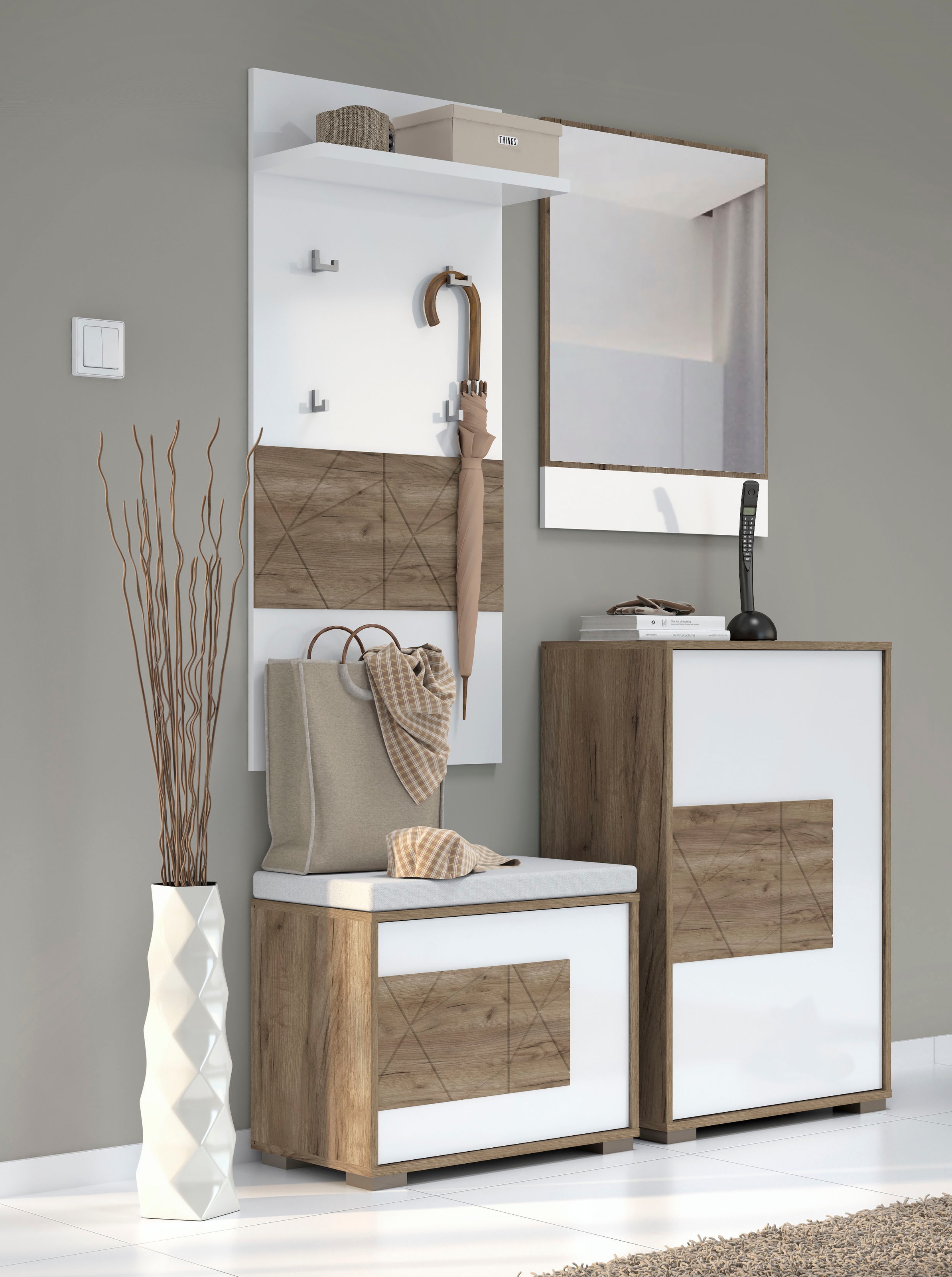 OTTO home Schuhschrank "Stela" (H/B/T): 94,1/62,4/35,7cm, mit Push-to-open- günstig online kaufen