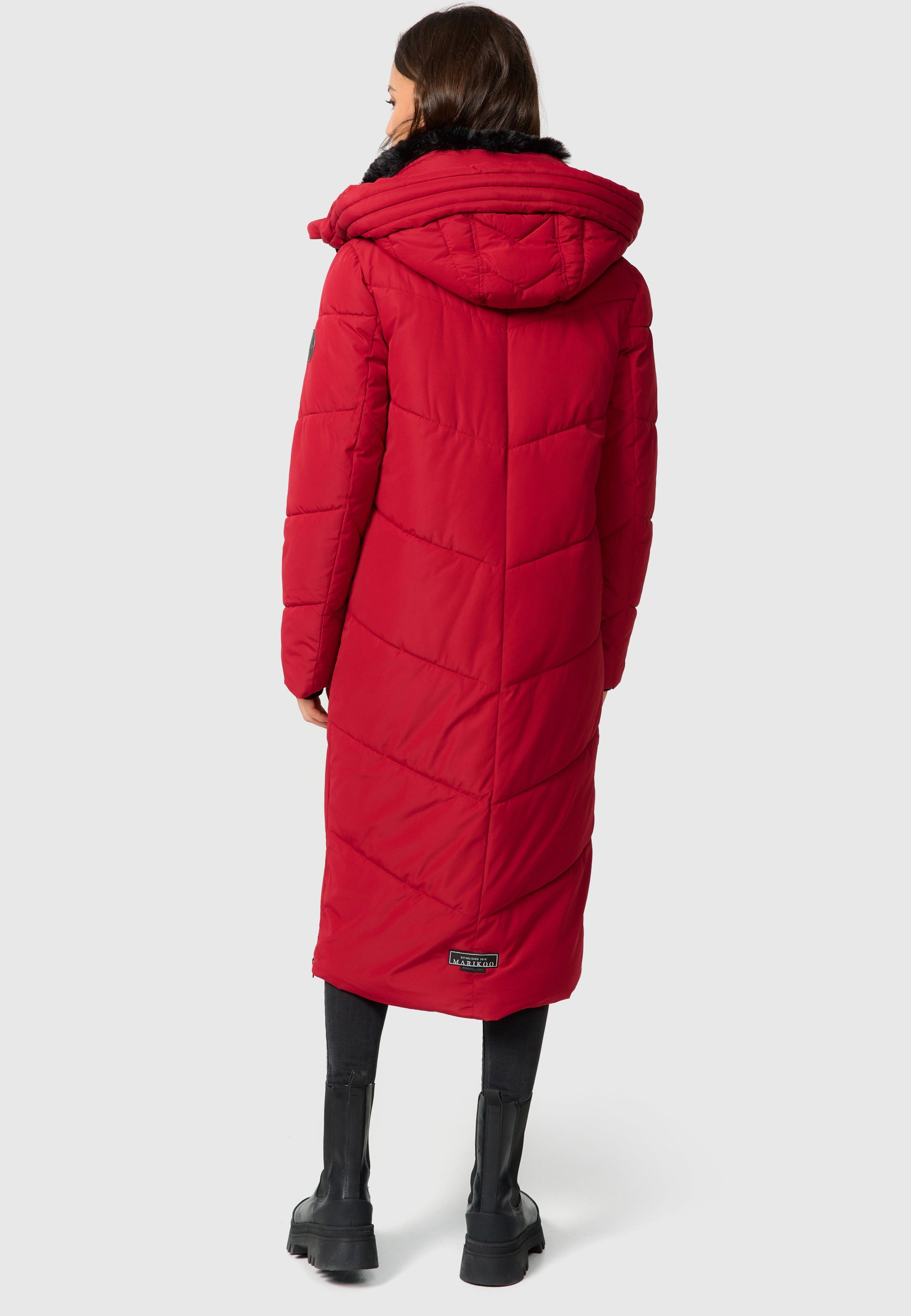 Marikoo Winterjacke »Nadaree XVI«, Stepp Mantel mit großer Kapuze