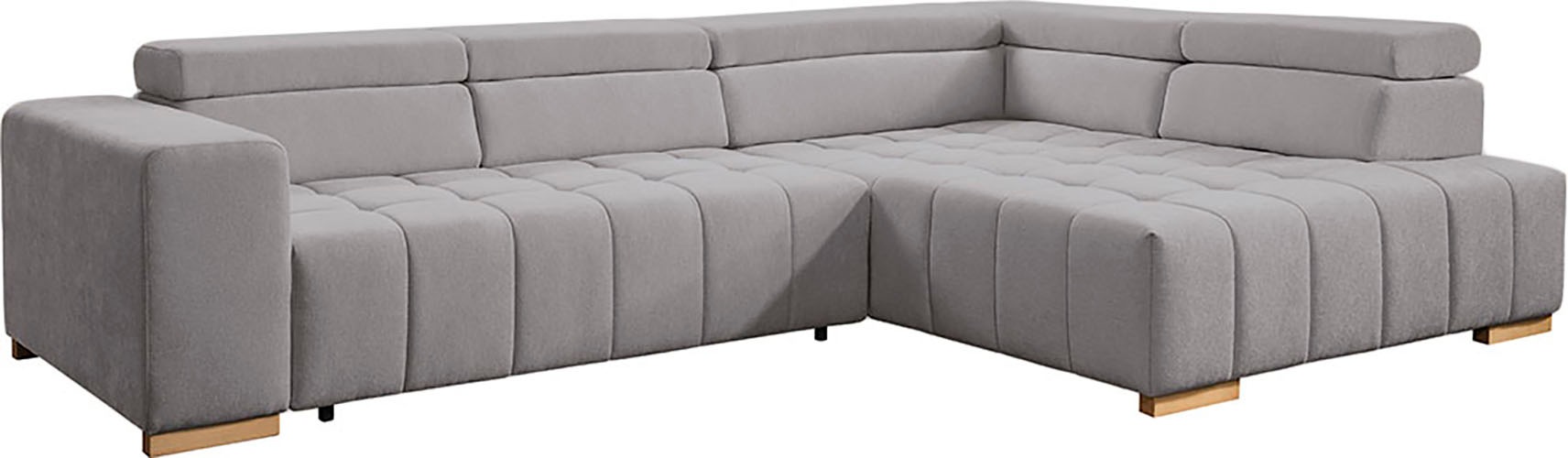 exxpo - sofa fashion Ecksofa »Elianos, hoher Komfort, inkl. Kopf- & Sitztiefenverstellung, L-Form« Kopfteile & Sitztiefe verstellbar, ohne Bettfunktion