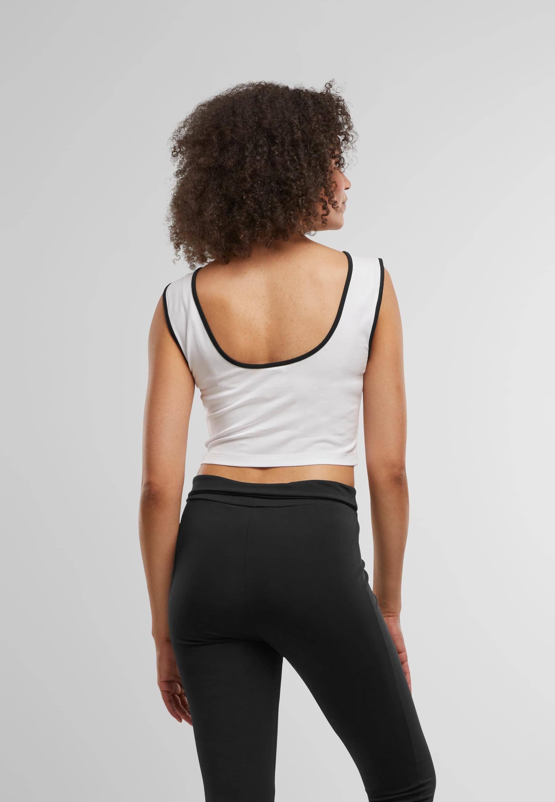 URBAN CLASSICS T-Shirt »Urban Classics Ladies Contrast Cropped Top«, (1 tlg.)
