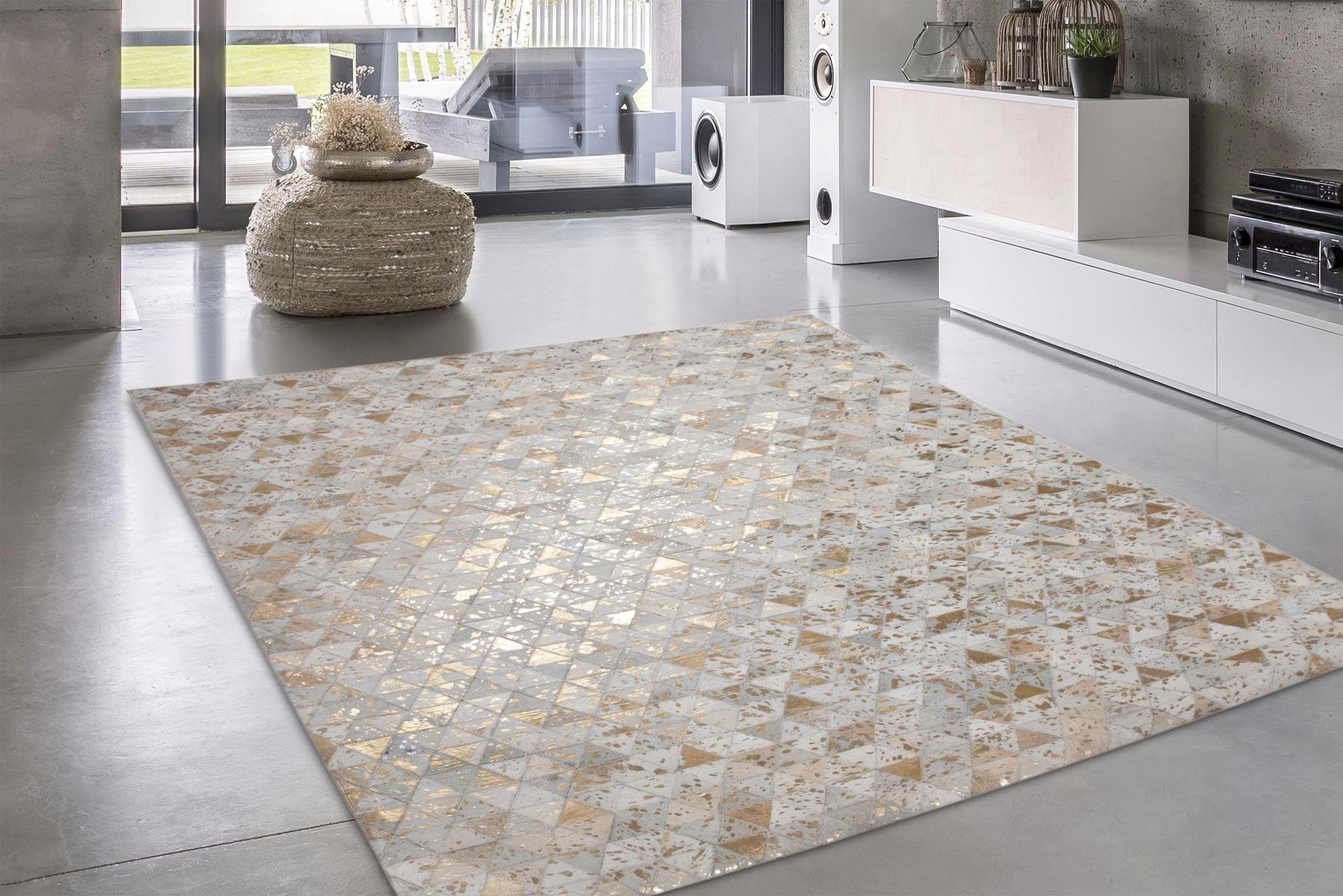 calo-deluxe Fellteppich »Audra 400«, rechteckig, 8 mm Höhe, echtes Rinderfell, Wohnzimmer