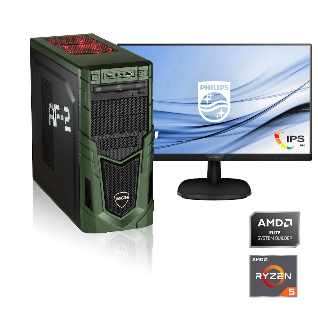 Hyrican Gaming-PC-Komplettsystem »Military SET02084 + Philips 273V7QDSB/00 68,6cm (27")«