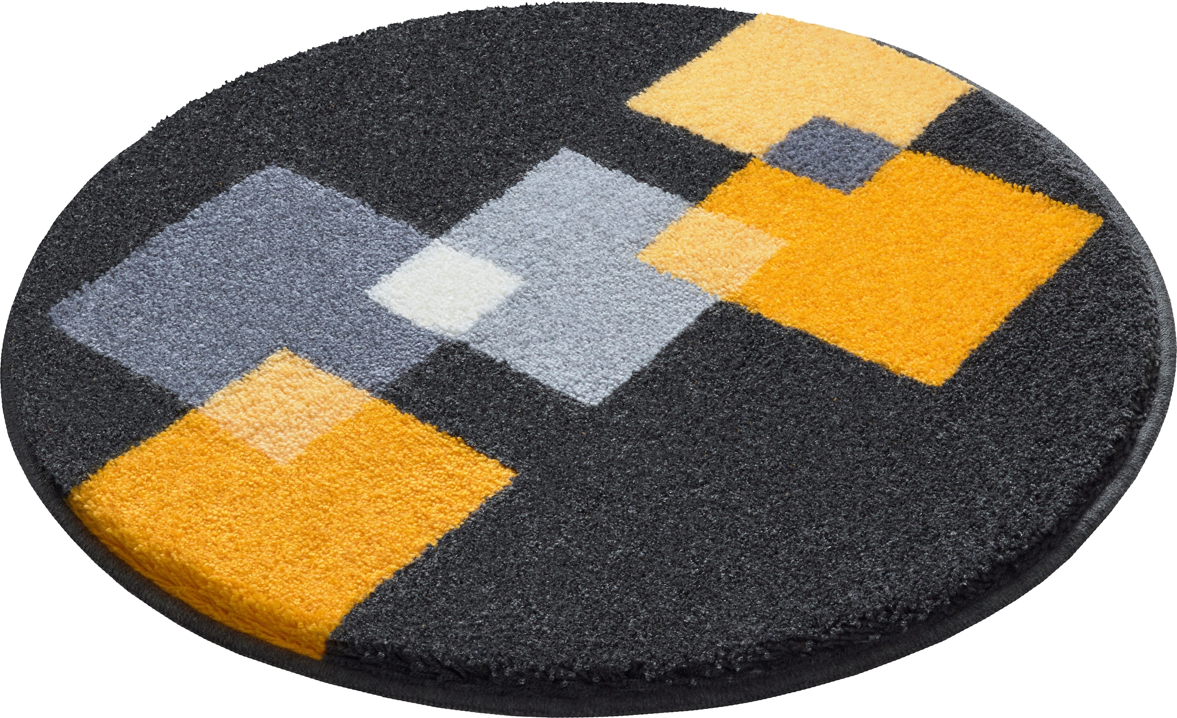 Grund Badematte »Paxos«, rutschhemmend beschichtet, strapazierfähig-fußbodenheizungsgeeignet, geometrisches Design, modern, flauschig, softer Flor, Made in Europe