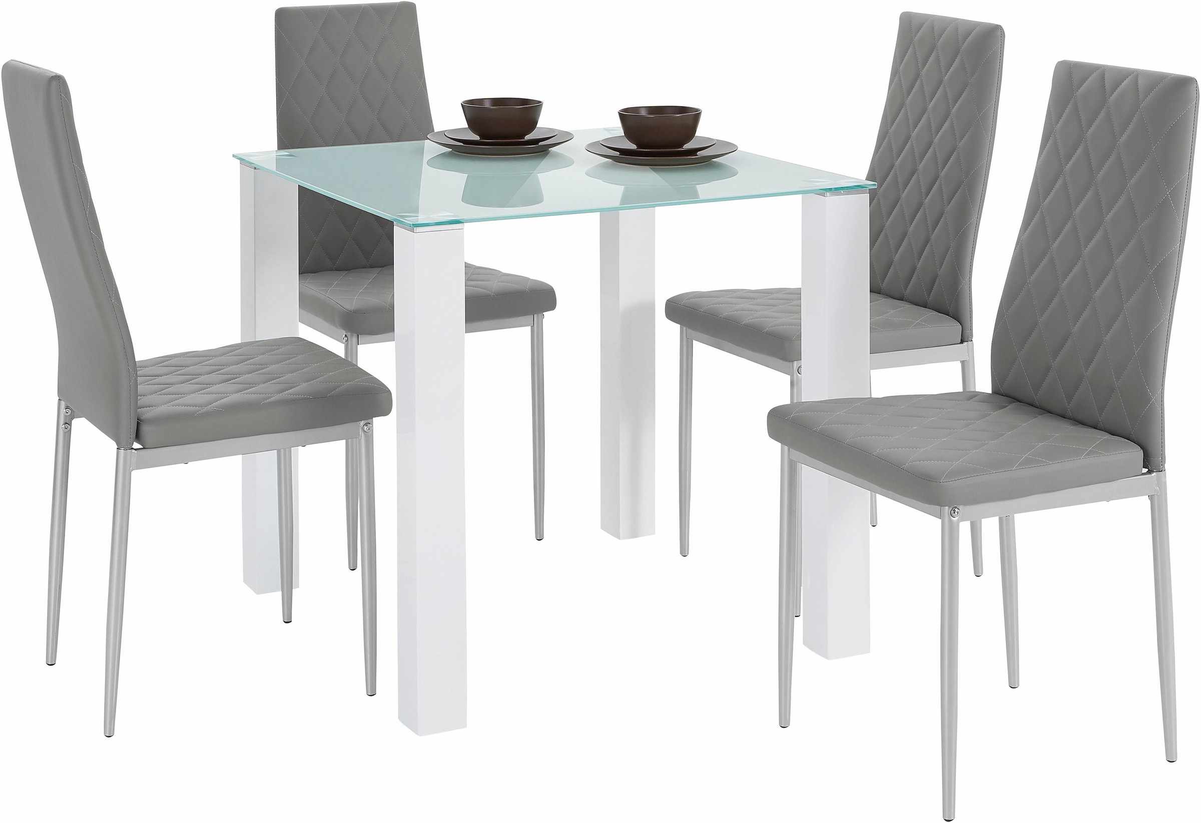 INOSIGN Essgruppe Set, 5 Stk. tlg. mit Glastisch, Breite 80 cm günstig online kaufen