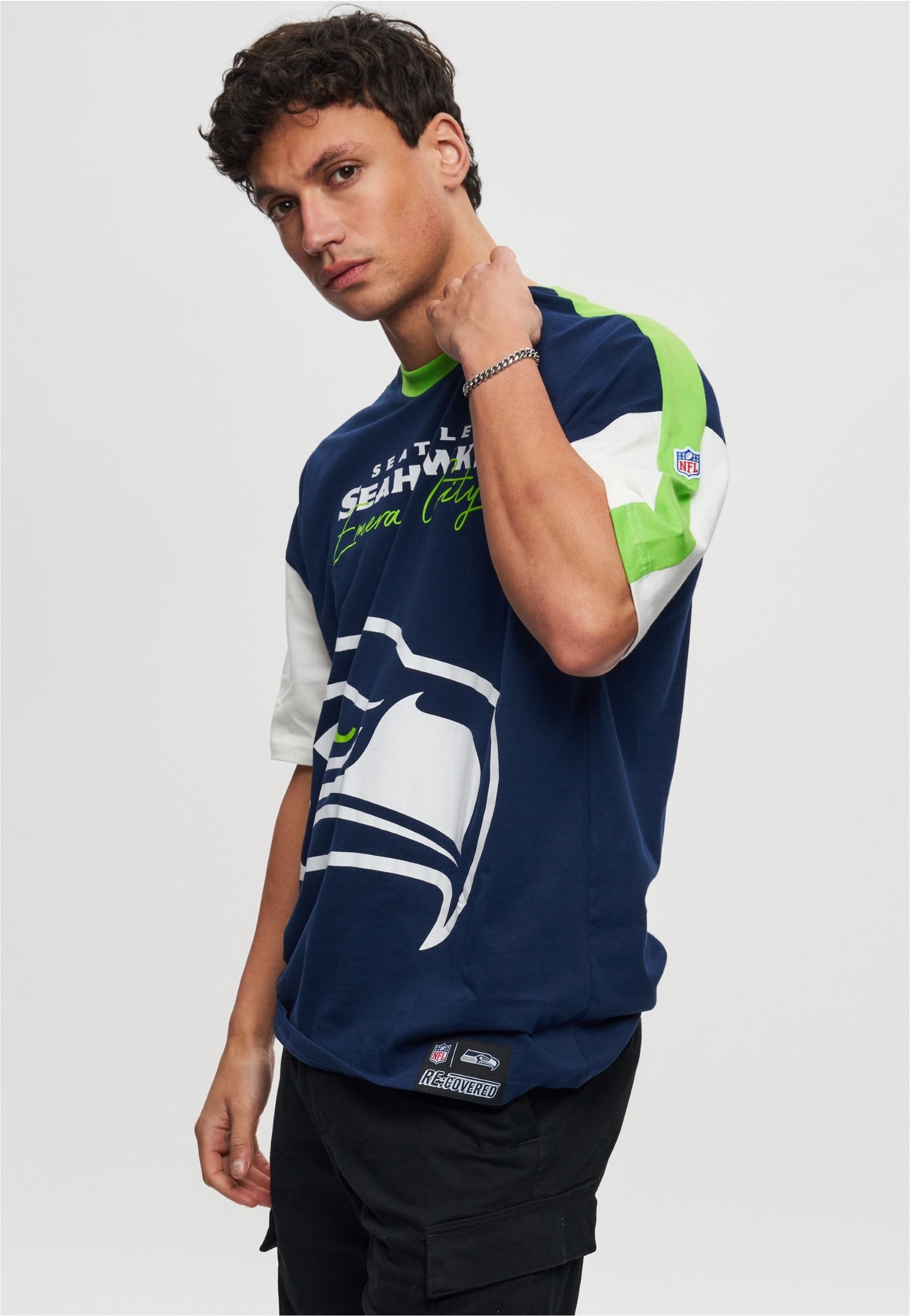 Recovered T-Shirt »NFL Seahawks Seattle Cut and Sew Oversized«, für alle Seattle Seahawks-Fans