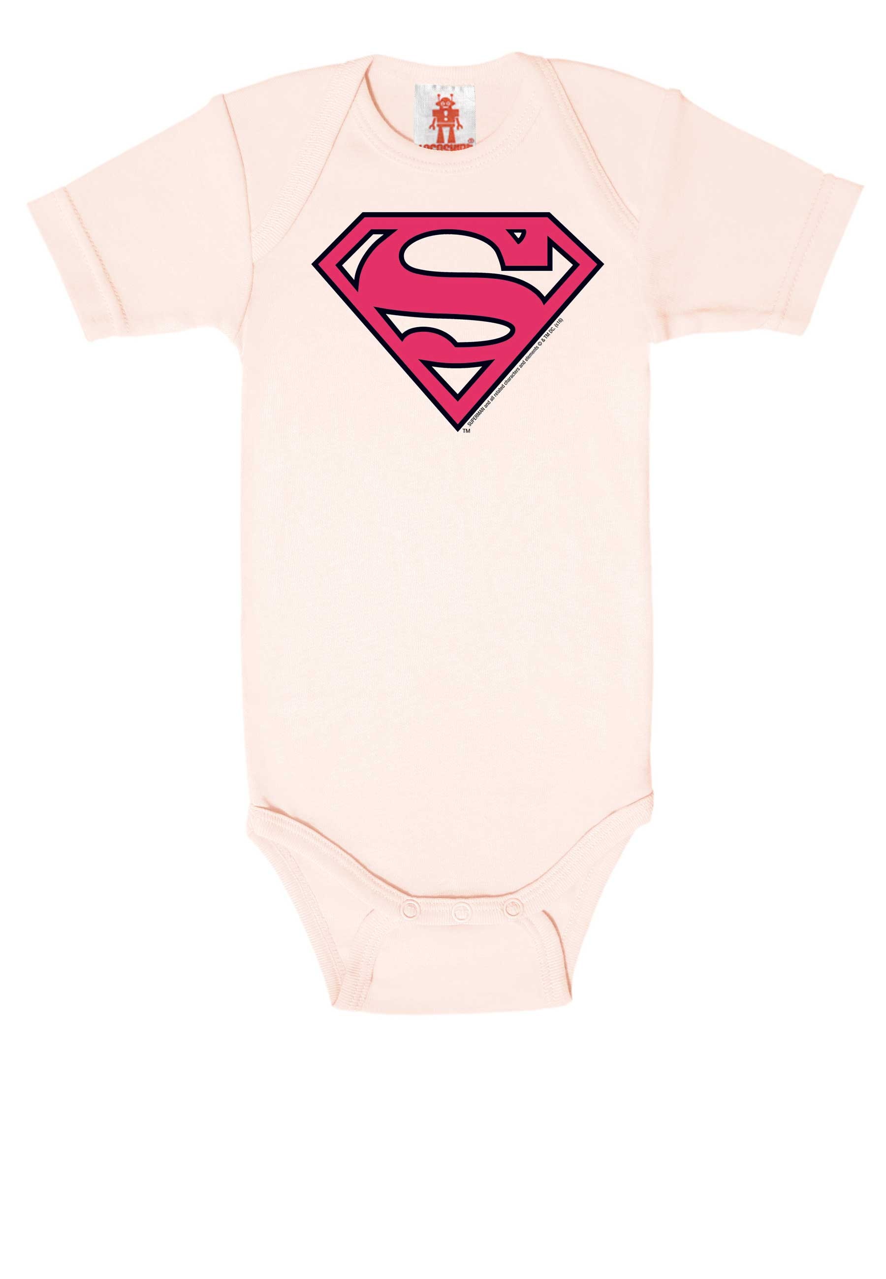 LOGOSHIRT Body "DC - Superman Logo (Pink)", mit coolem Print