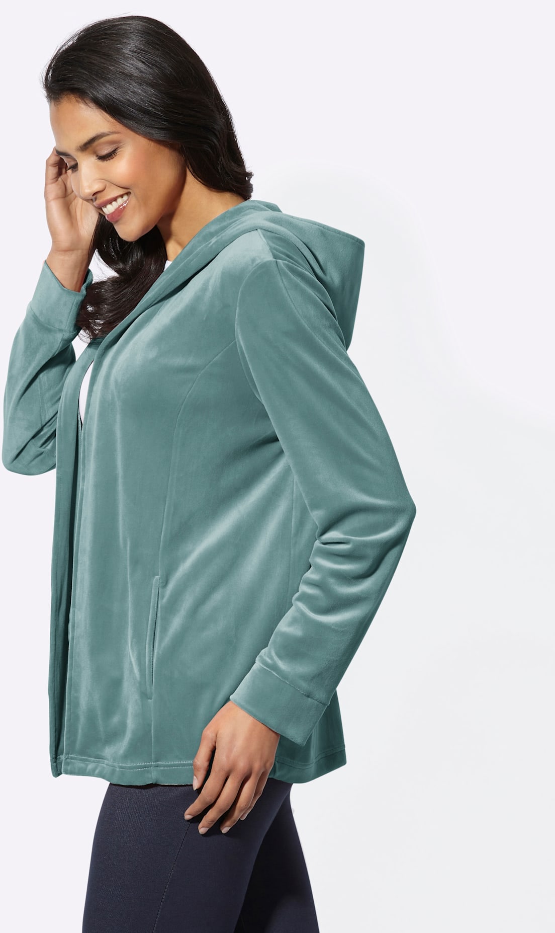   Nickijacke mit Kapuze