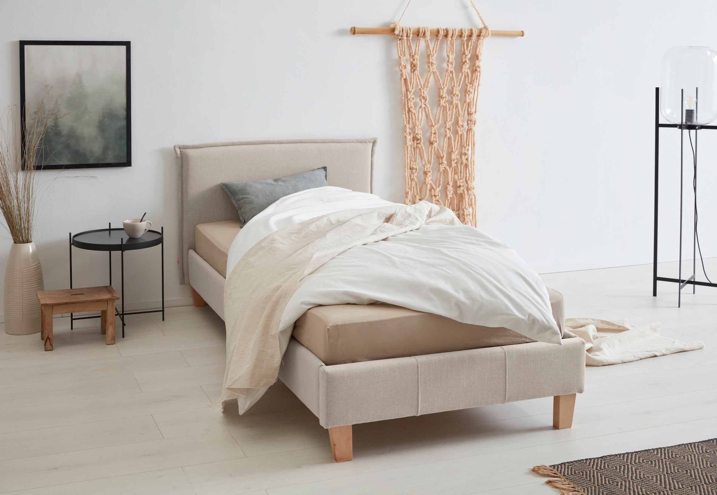 OTTO products "Heddi" in 5 Breiten: von 90cm-200cm, Biese am Kopfteil, Strukturstoff