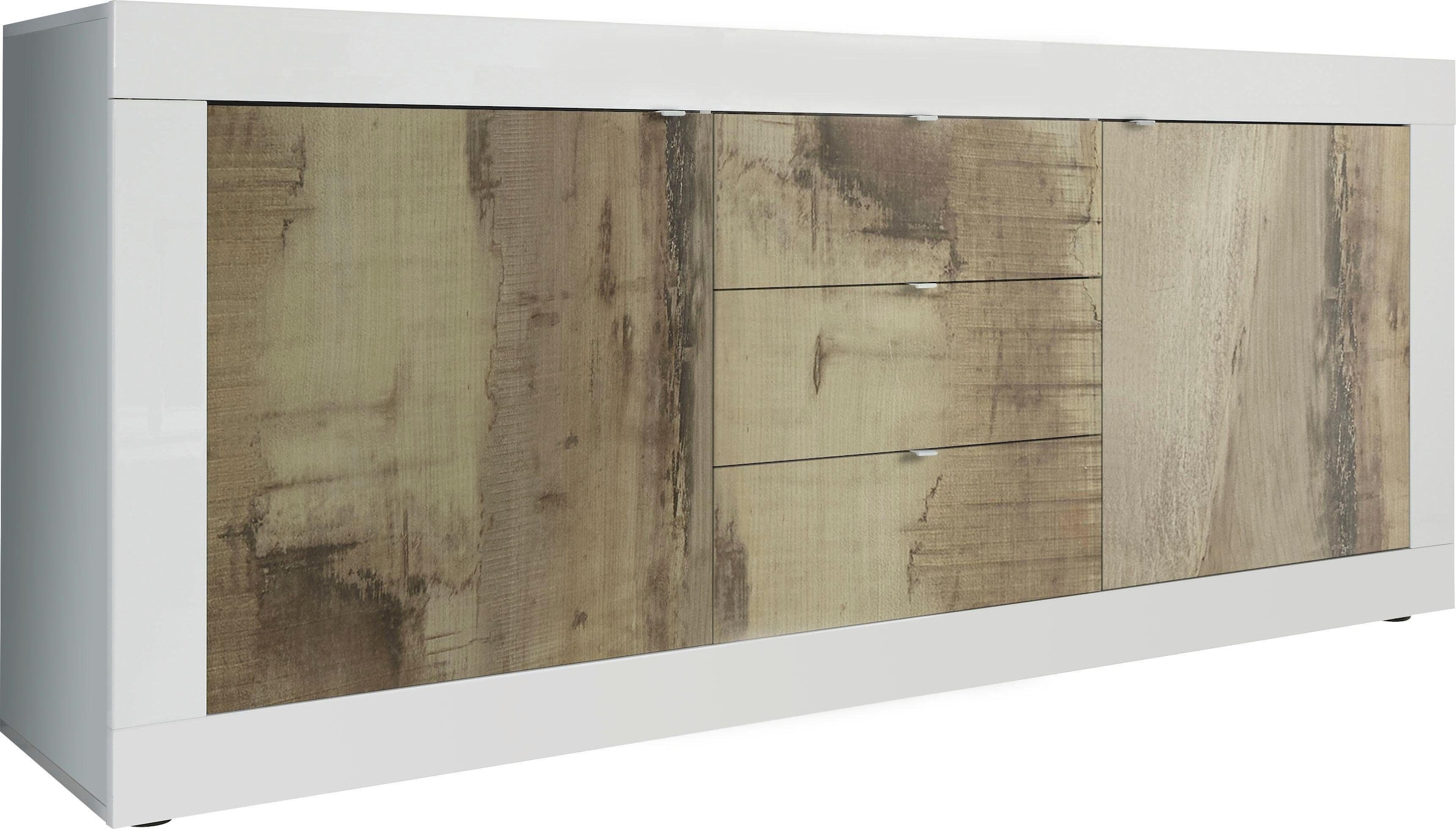 Home affaire Sideboard "Basic Breite 210 cm, Kommode 2 Türen, 3 Schubkästen günstig online kaufen