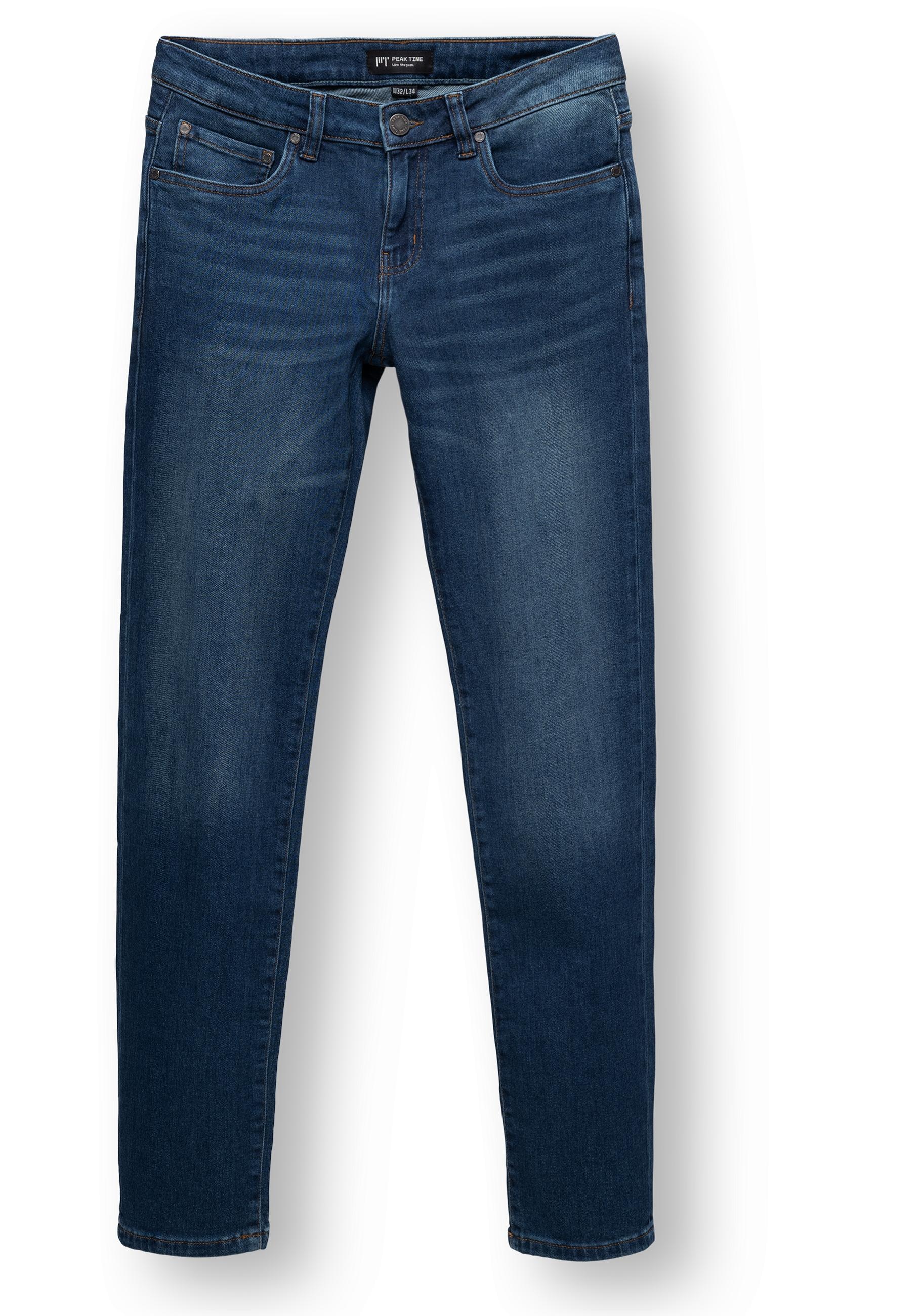 PEAK TIME Tapered-fit-Jeans »Cosmis« Herren Tapered Jeans mit Logoprägung