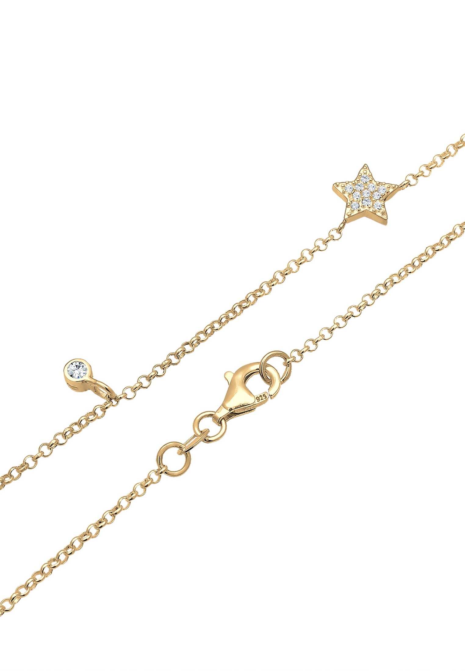 Elli Collierkettchen »Solitär Sterne 925 Silber, mit Kristallen von Swarovski®«