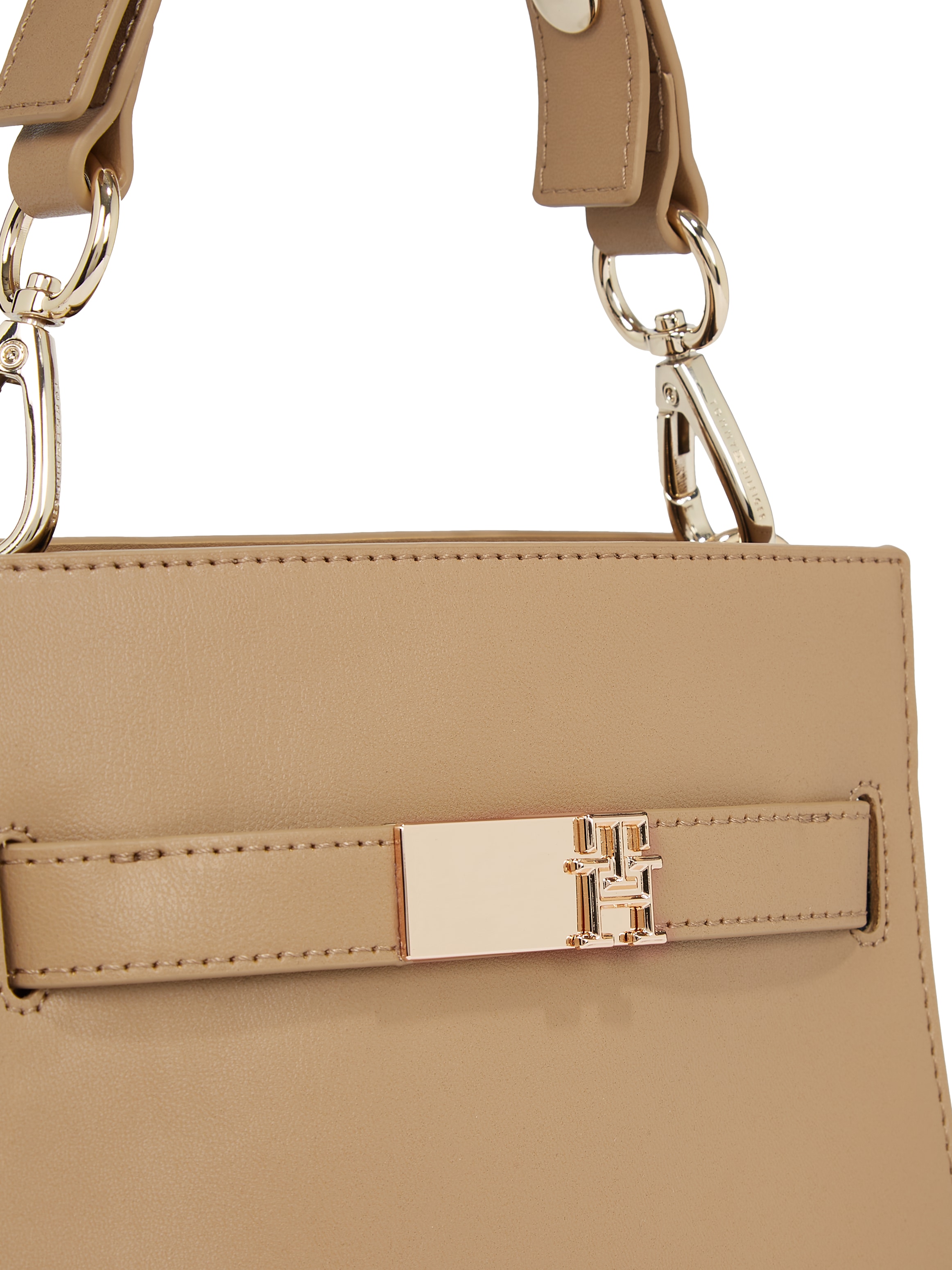 Tommy Hilfiger Schultertasche »TH HERITAGE MINI SATCHEL«, Damen Abendtasche, Henkeltasche Schultertasche mit Verzierungen