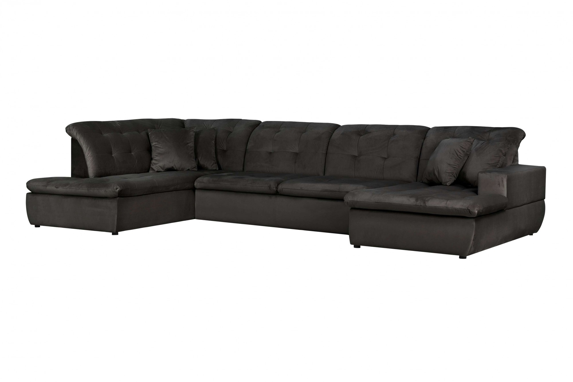 Thumbnail - Home affaire Wohnlandschaft "BRISBANE NEU U-Form" mit feiner Steppung, Matten-Optik, incl. Zierkissen