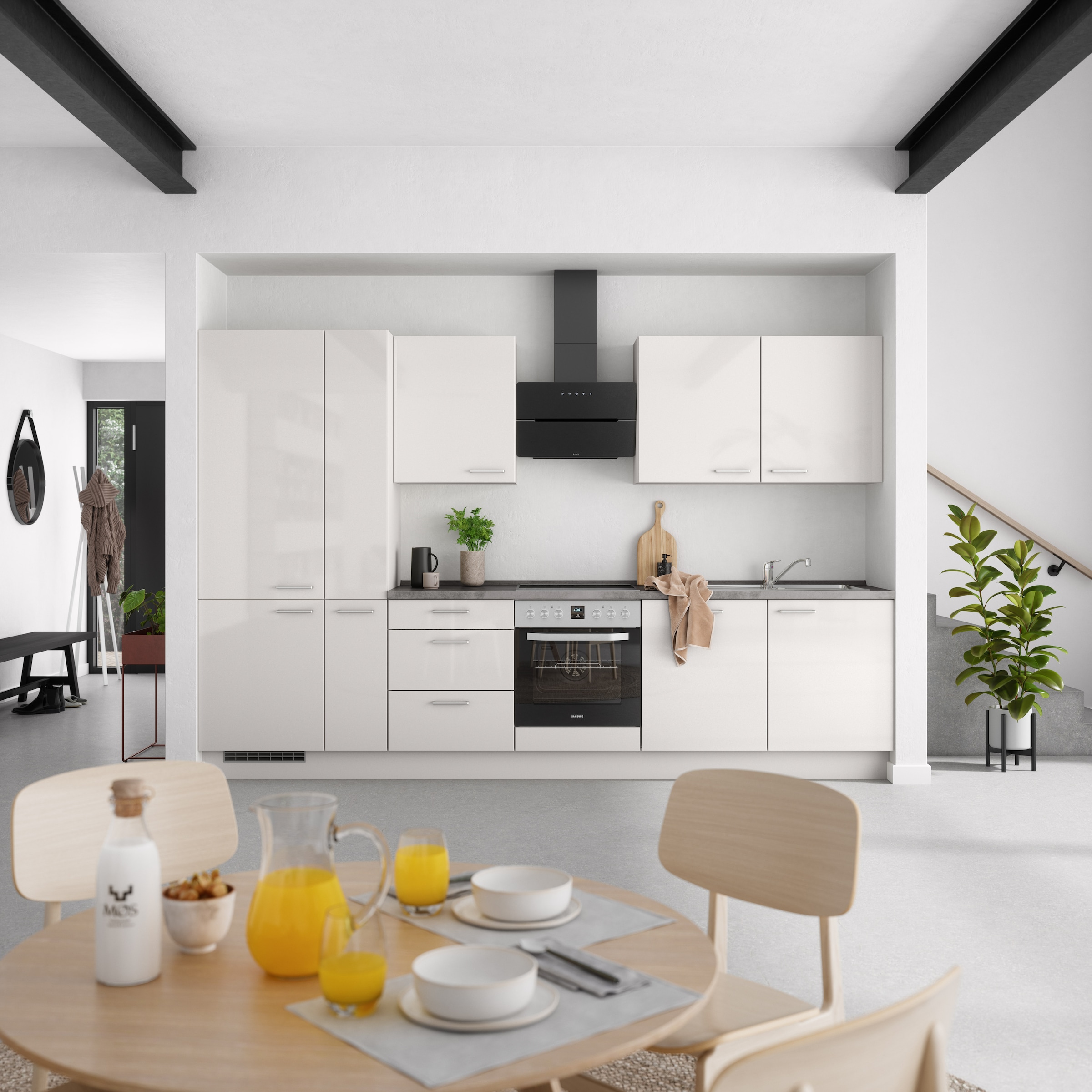 nobilia® Küchenzeile »"Flash II"«, vormontiert, Ausrichtung wählbar, Breite 330 cm, wahlw. mit E-Geräten