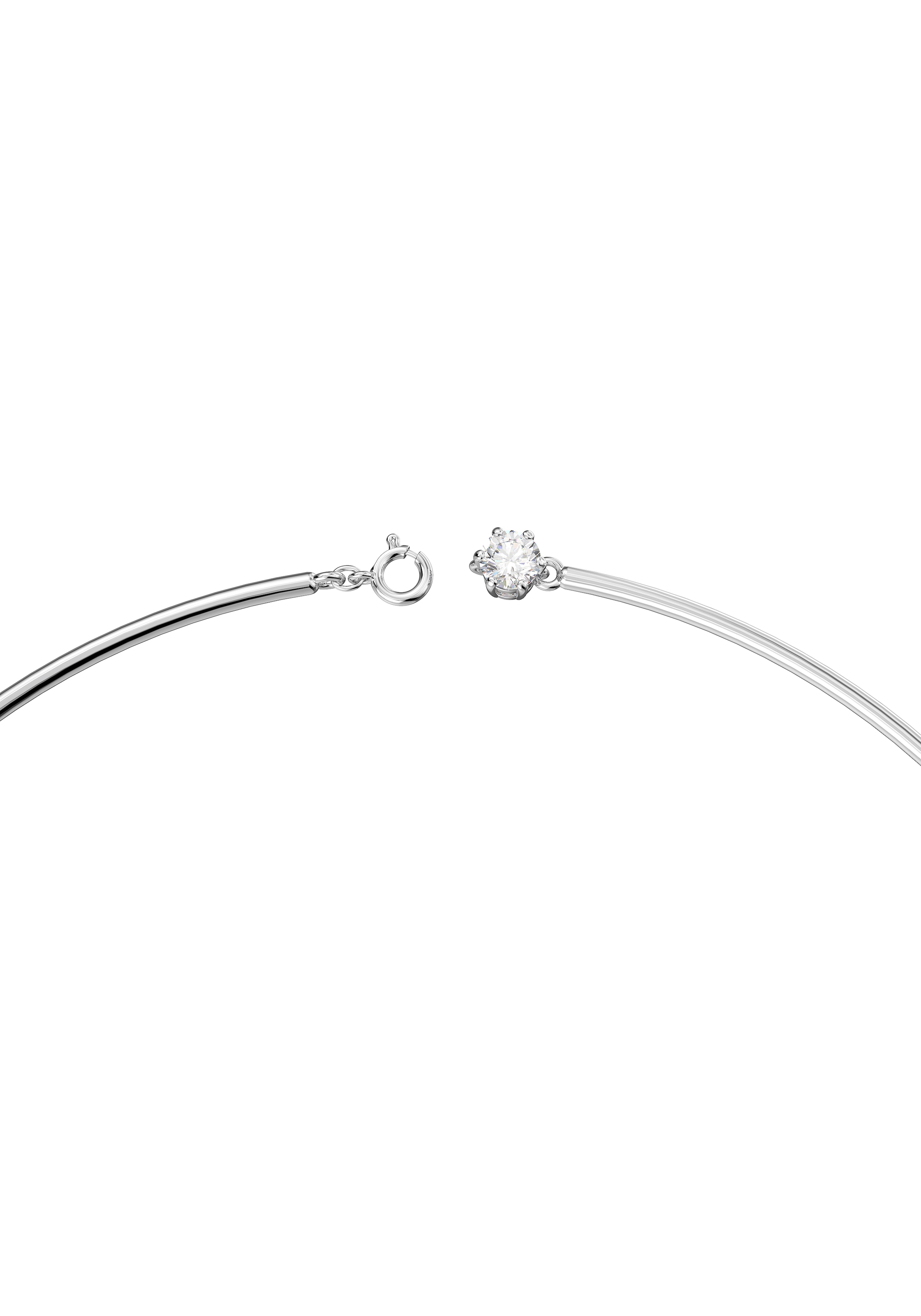 Swarovski Kette ohne Anhänger »Constella Halskette, Rundschliff, Weiß, Rhodiniert, 5638699«, mit Swarovski® Kristall