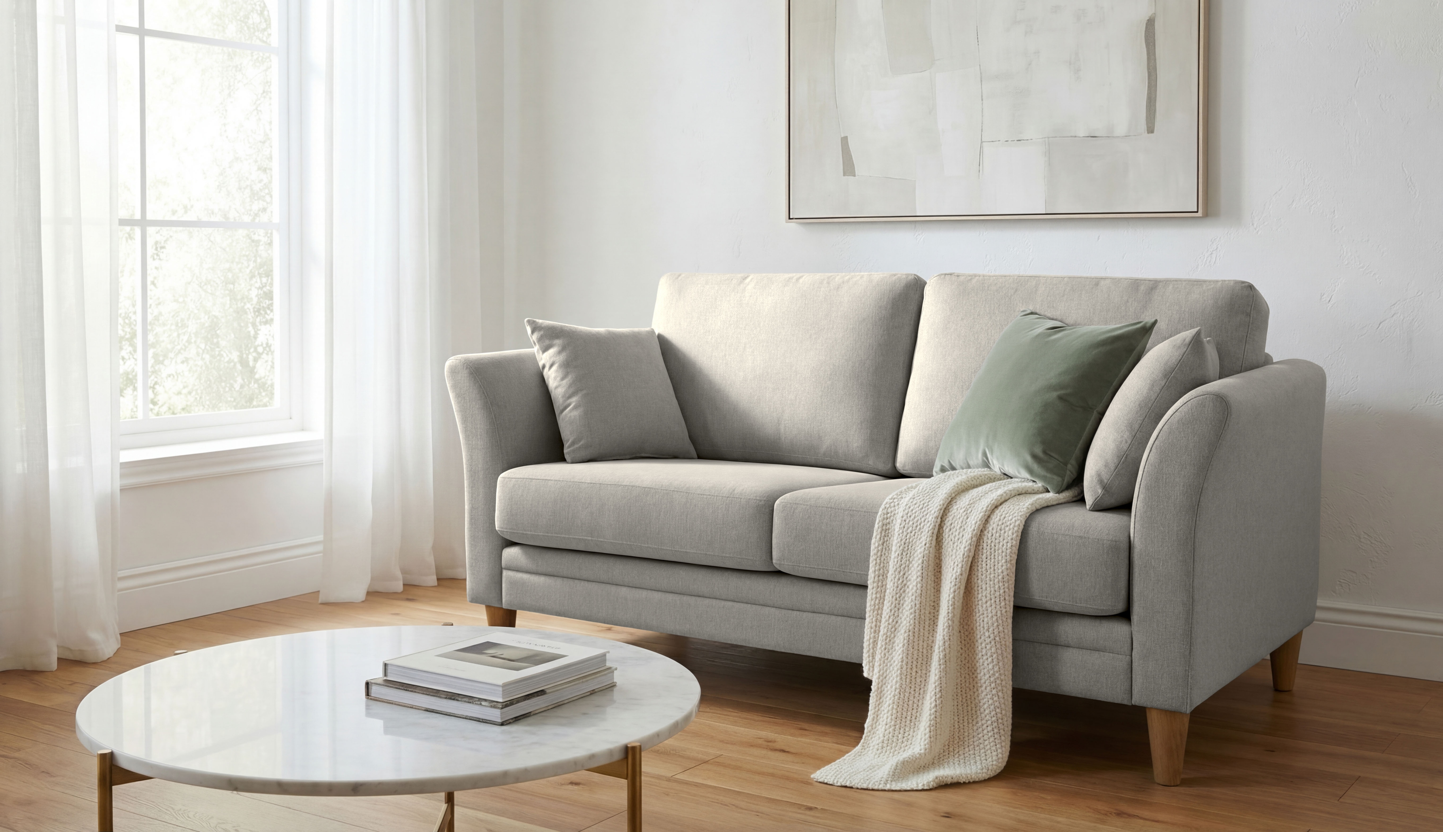 OTTO home 2-Sitzer "Arellano, Breite 155 cm" klassisches Design, 2 Zierkissen inklusive, Webstoff fein