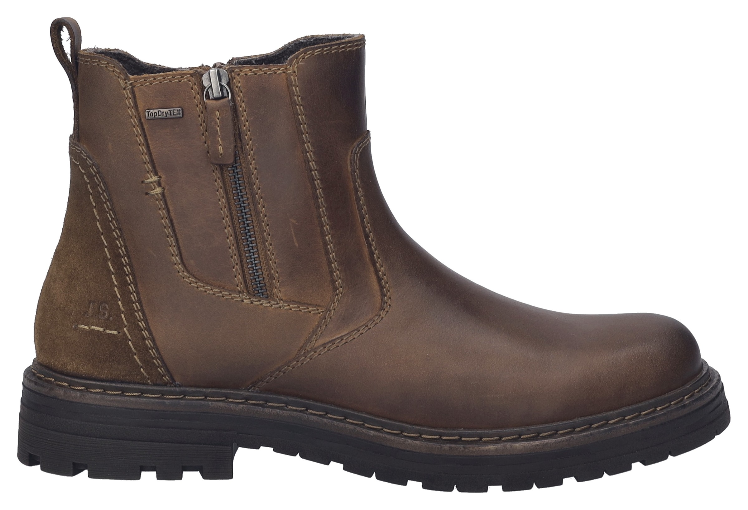 Josef Seibel Chelseaboots »Curtis 51«, Bikerboots, Komfortstiefel mit Profilsohle