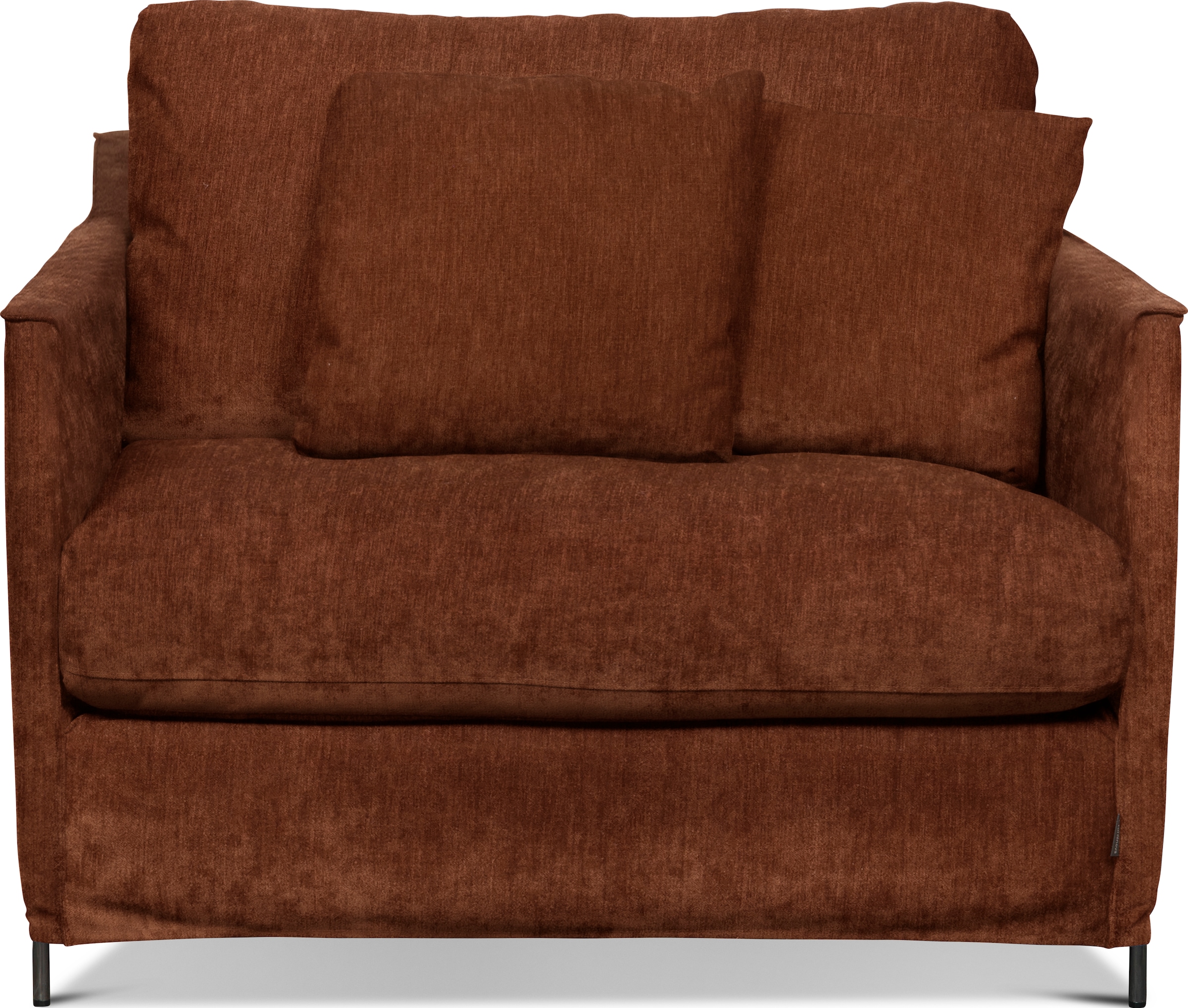 furninova Loveseat "Petito", abnehmbarer Hussenbezug, alle Kissen mit Federn gefüllt, 2 Zierkissen