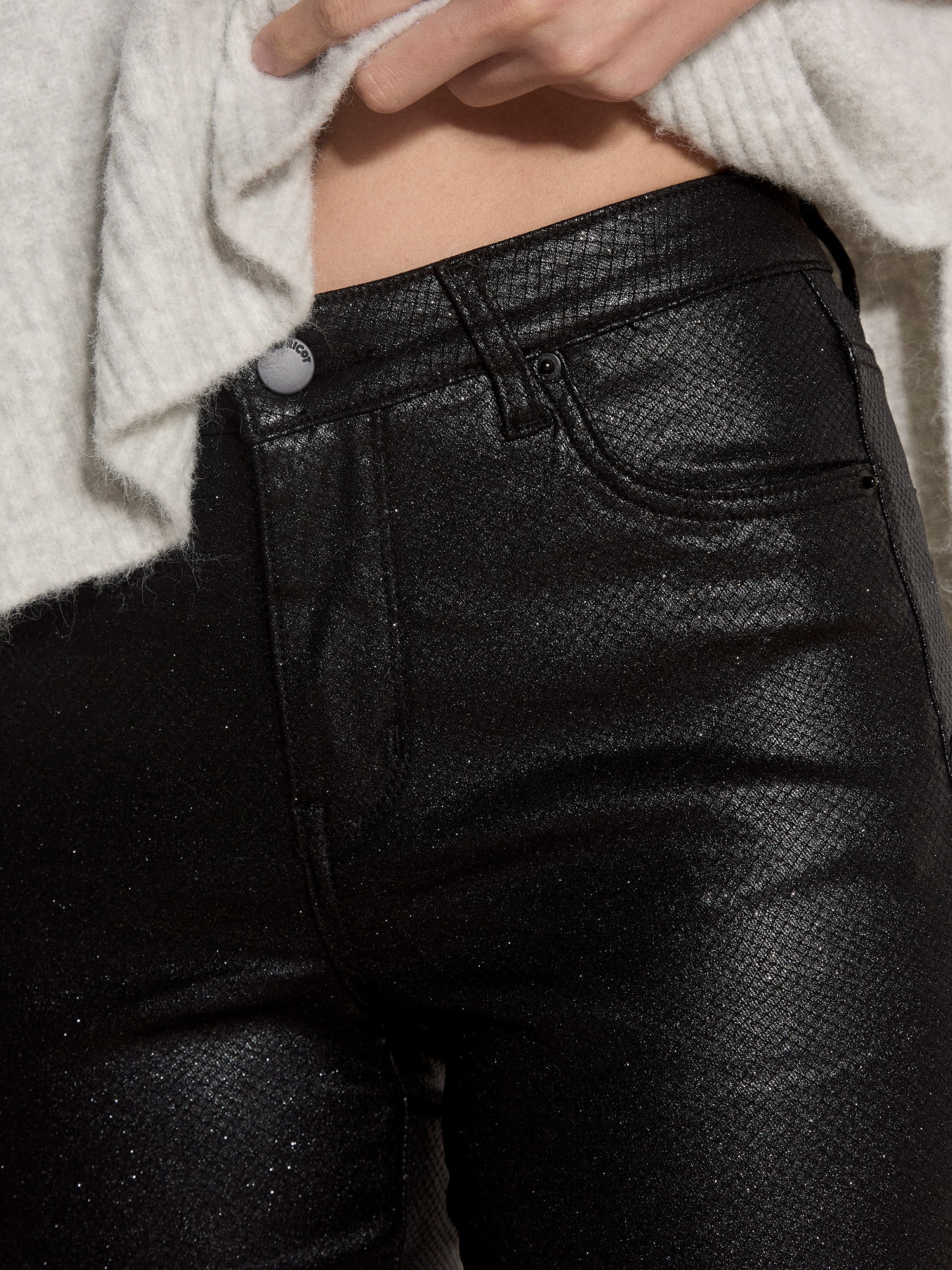 Apricot Skinny-fit-Jeans »Glitzernde Jeans« in Schlangenhautoptik