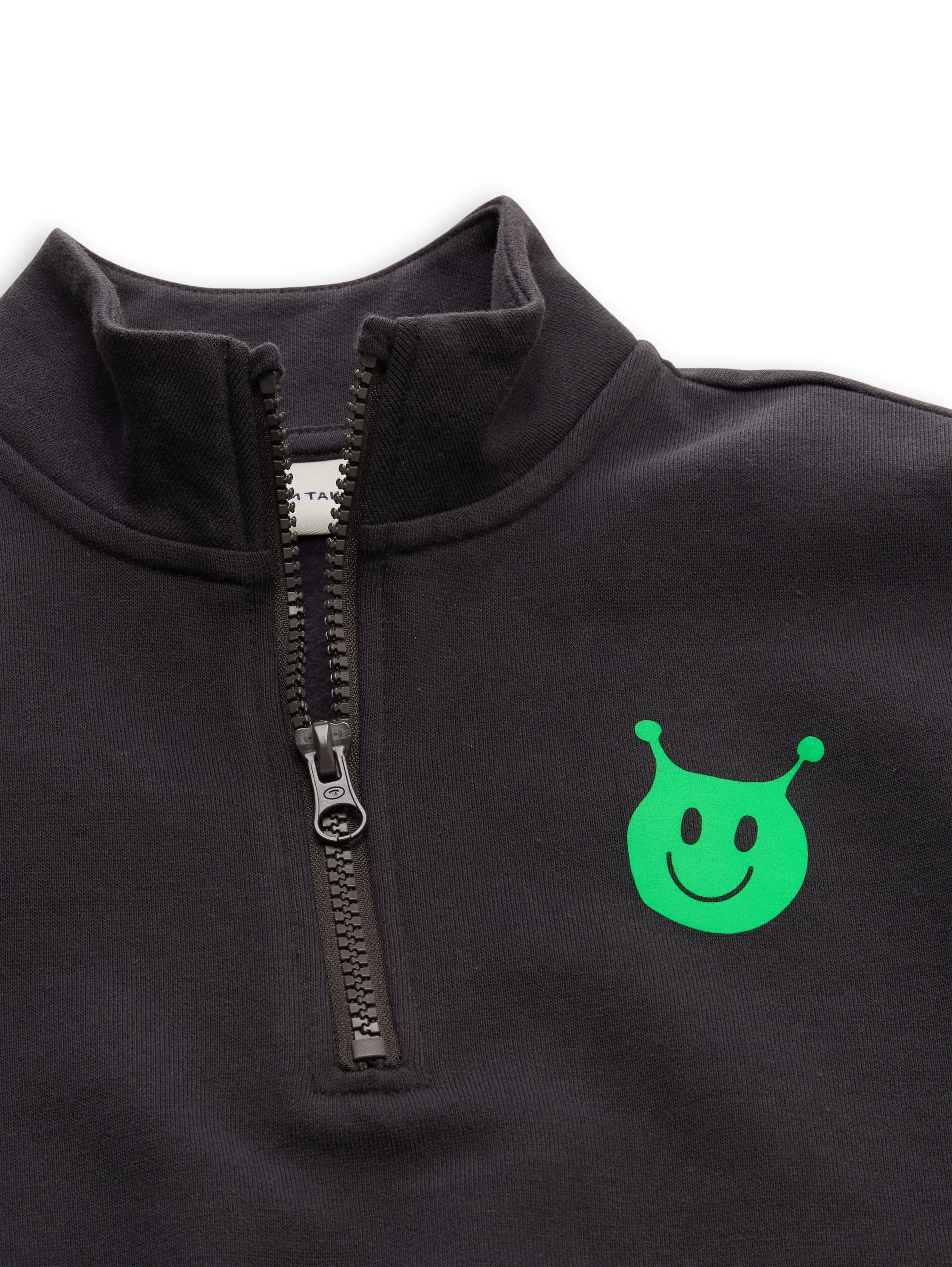 TOM TAILOR Sweatshirt , mit kleinem Print und Troyerkragen / für Boys
