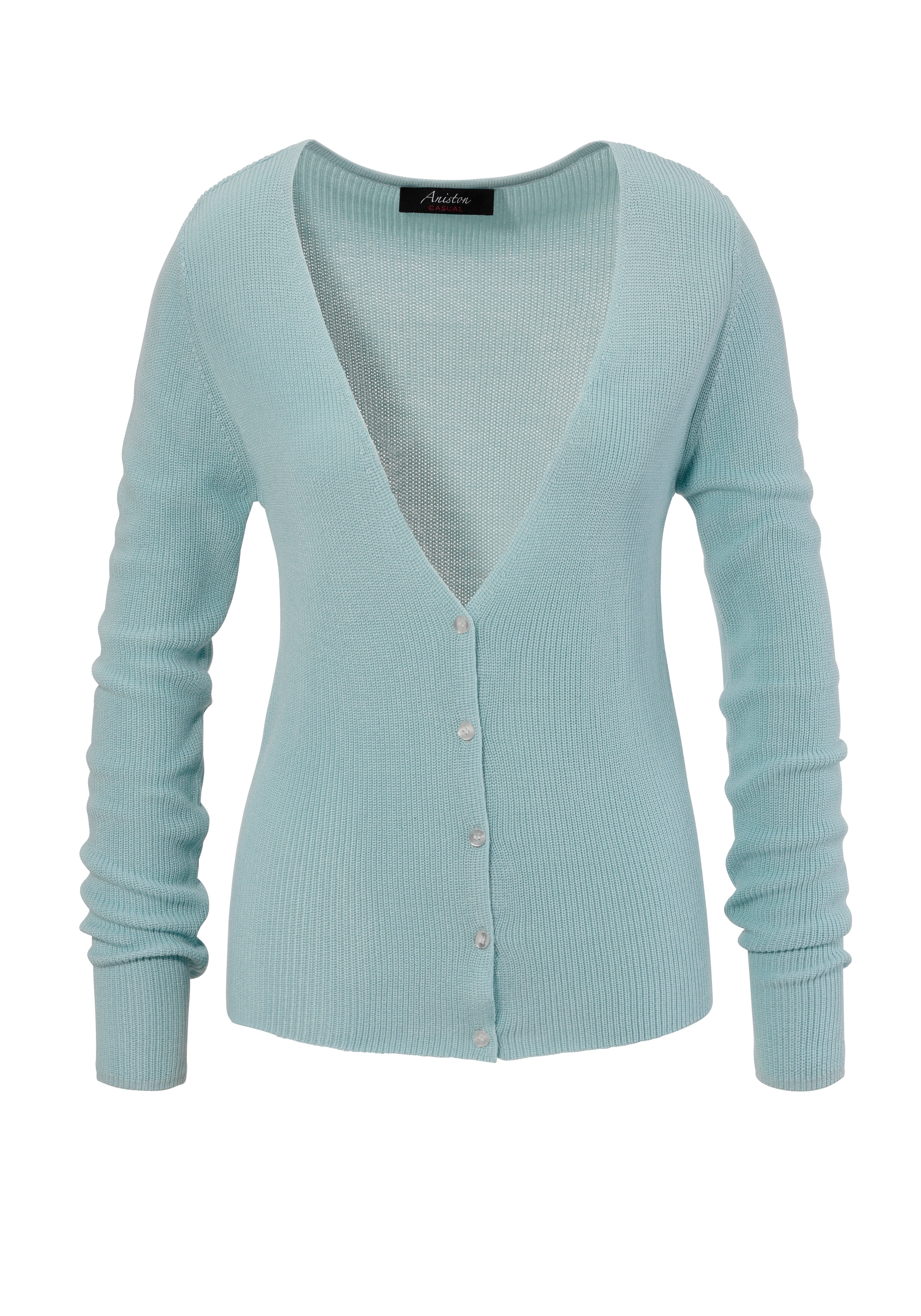 Aniston CASUAL Strickjacke, in trendiger Farbpalette