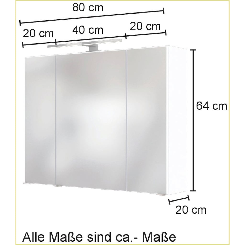 HELD MÖBEL Badezimmer-Set »Kaunas«, (Set, 5 St.)