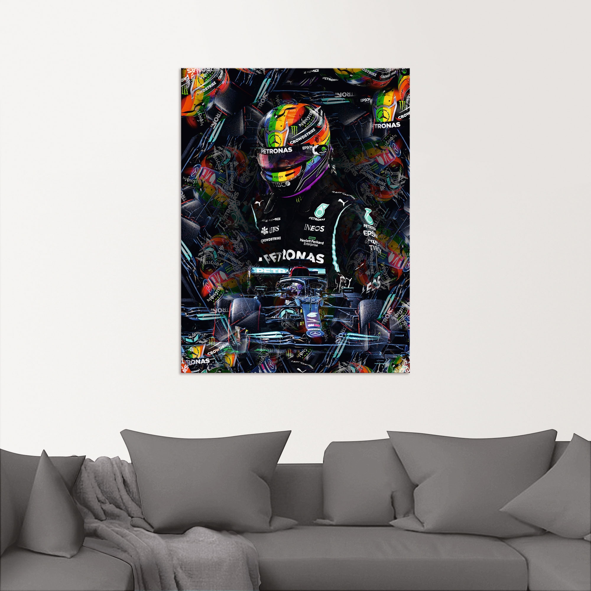 Artland Wandbild »Sir Lewis Hamilton Motorsportlegende«, Bilder von Männern, (1 St.), als Alubild, Outdoorbild, Leinwandbild, Poster in verschied. Größen