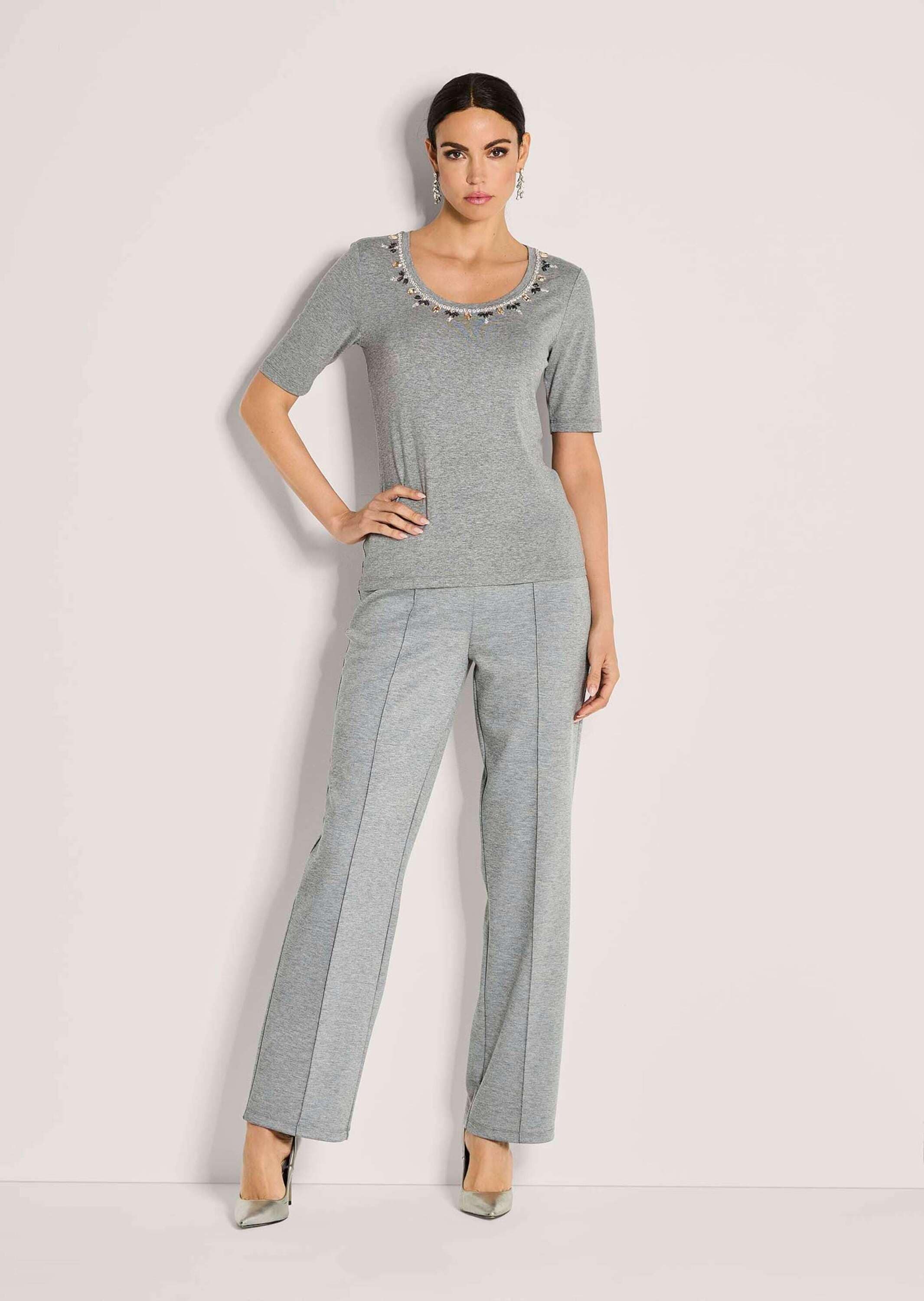 MADELEINE Kurzarmshirt »Shirt Elegantes Oberteil mit Schmucksteinen«