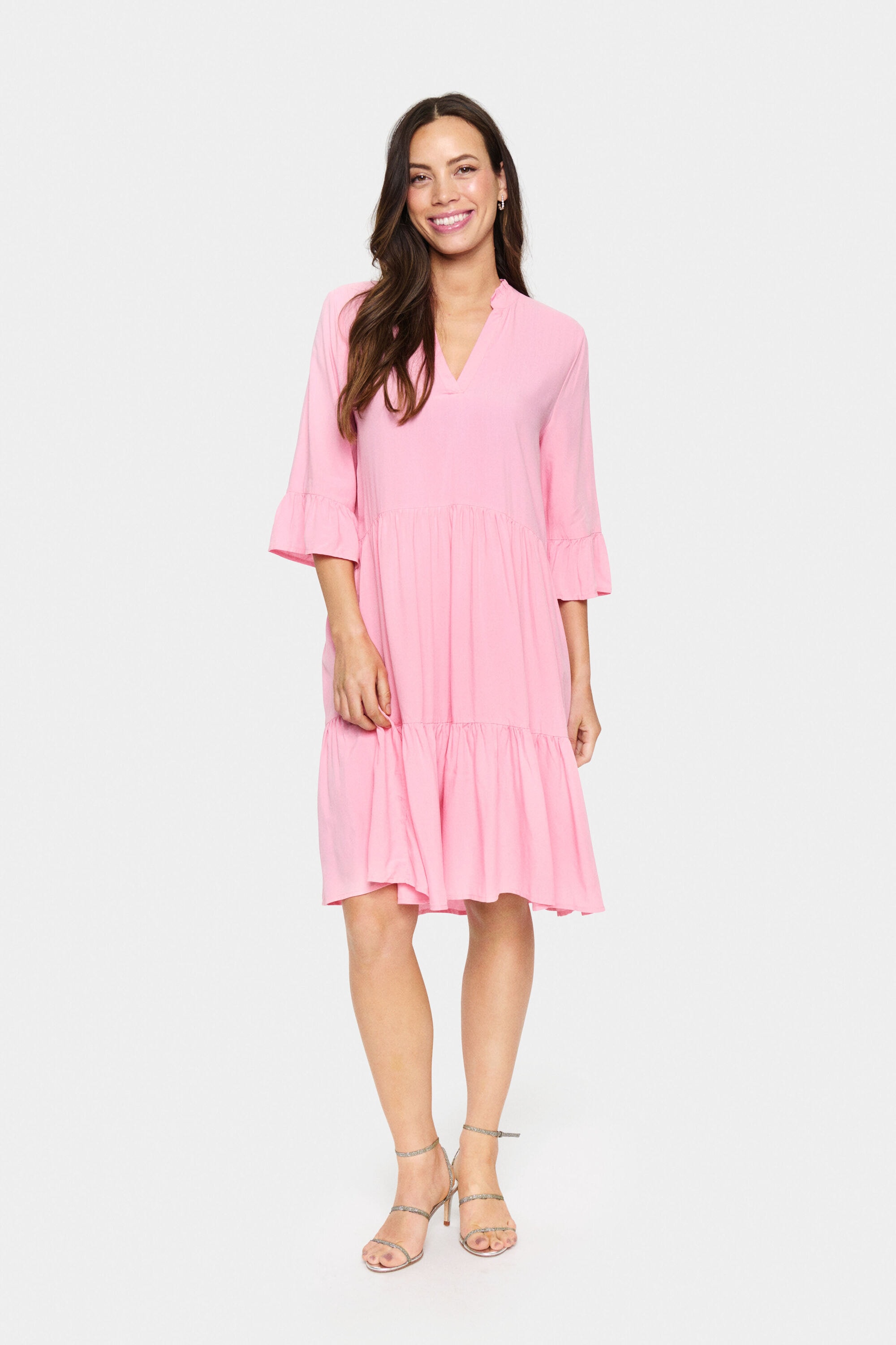 Saint Tropez Midikleid »Damen Kleid EdaSZ«