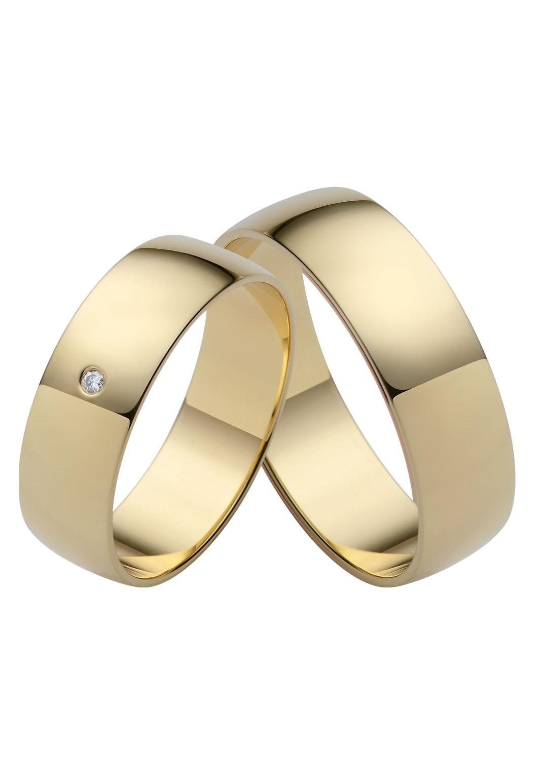 Firetti Trauring »Schmuck Geschenk Gold Hochzeit Ehering Trauring "LIEBE"«, Made in Germany, wahlweise mit oder ohne Brillant