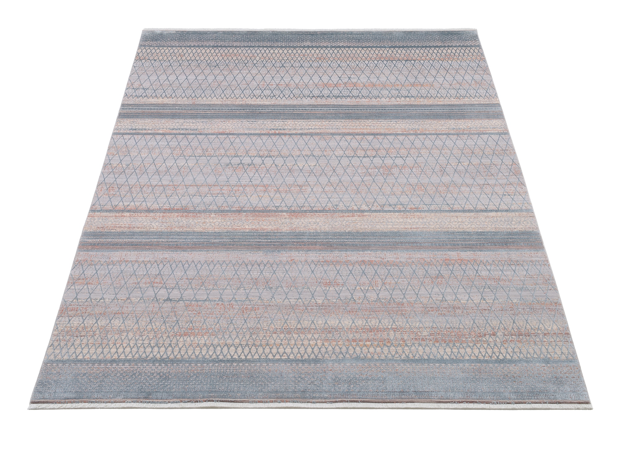 OCI DIE TEPPICHMARKE Teppich "FARBEN MASTER" rechteckig 7 mm Höhe Klassisches Muster, eingefasst, in 3-D-Optik, mit Fransen