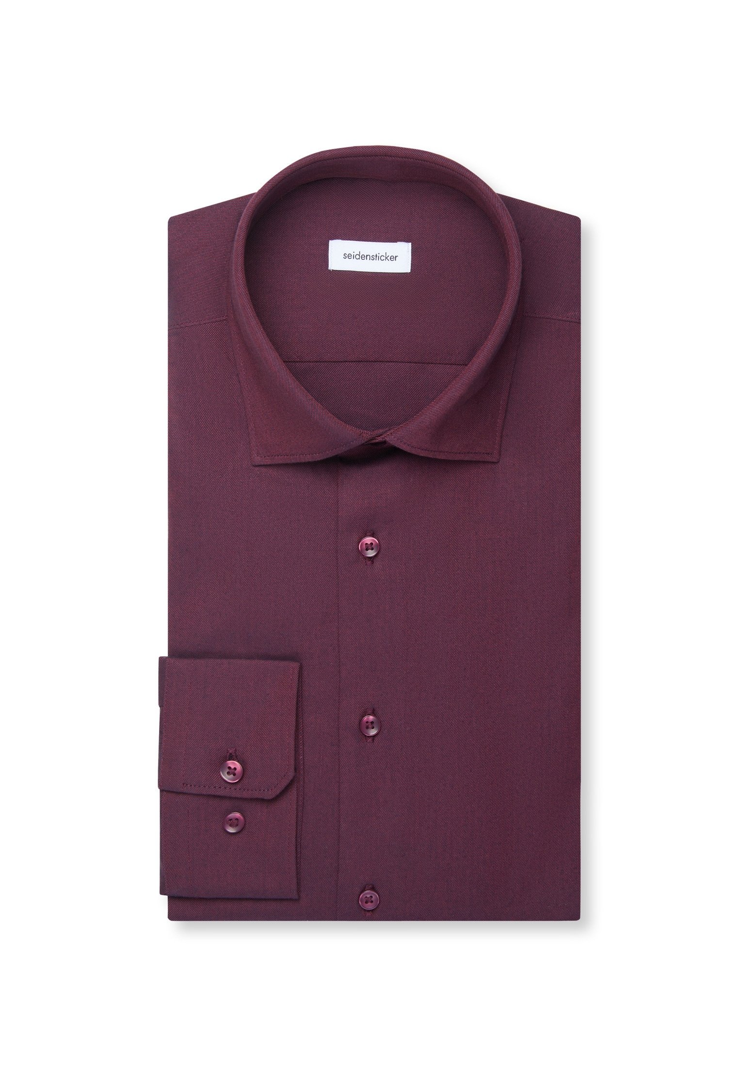 seidensticker Flanellhemd »Schwarze Rose« Slim 1/1 Kentkragen Uni