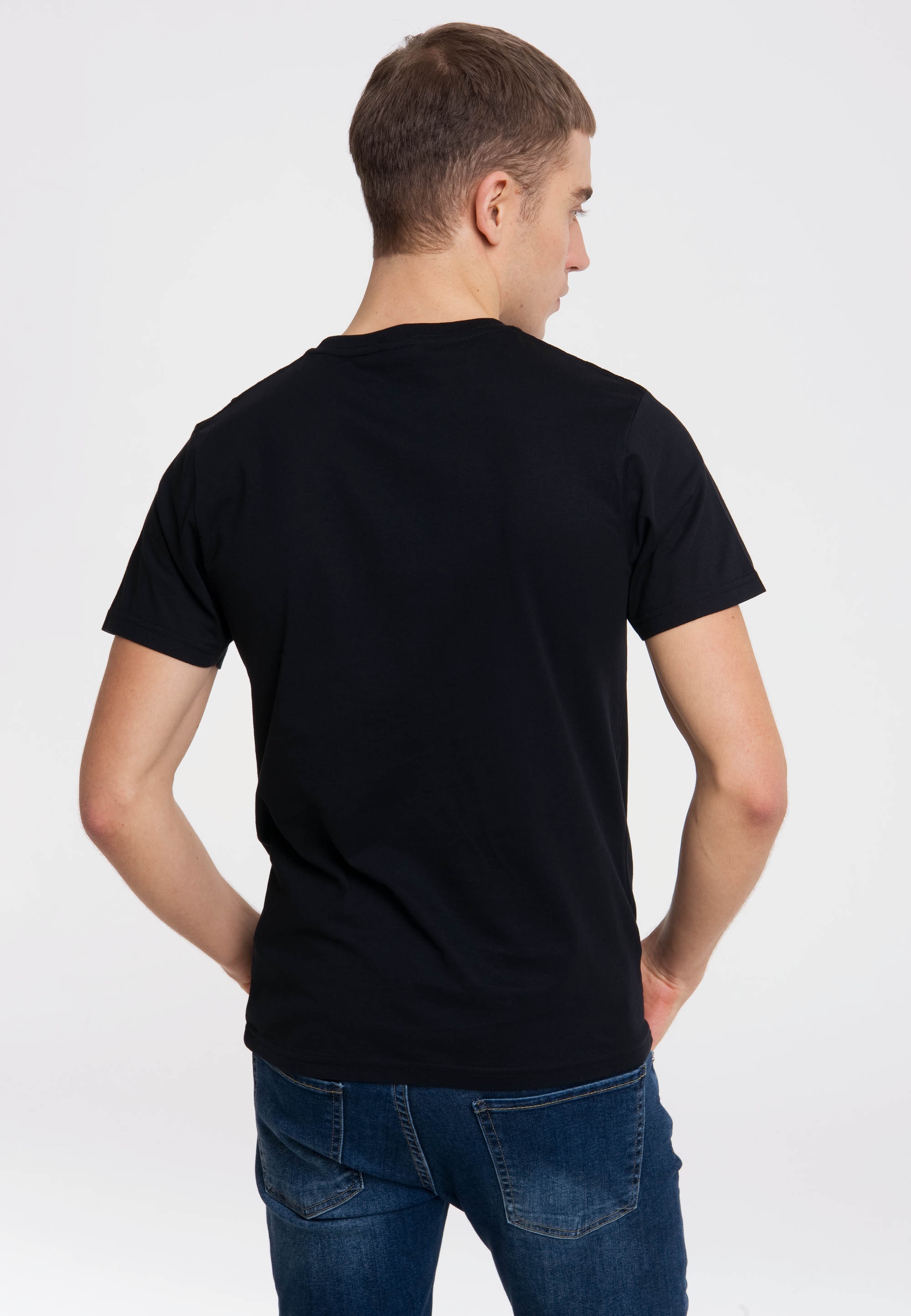 LOGOSHIRT T-Shirt »Marvel Comic Block Logo«, mit coolem Print