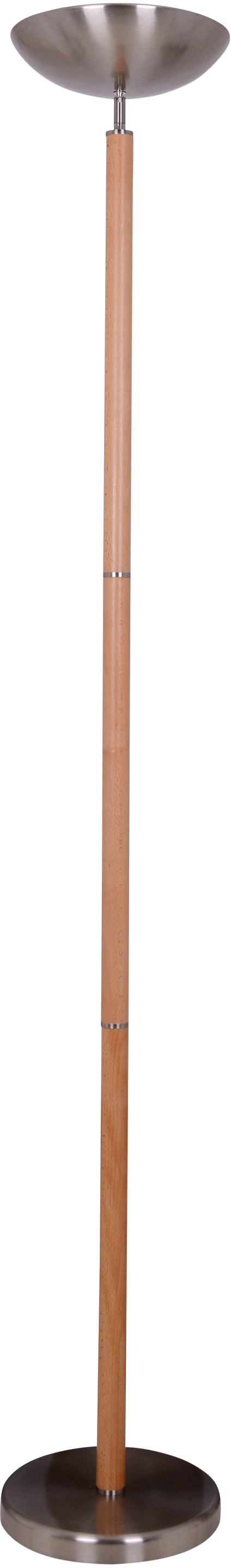 Buchenholz Zuleitung schwarz 1 »Matilda«, näve flammig-flammig, mit dimmbar Fußschalter | Stehlampe 192cm Höhe LED BAUR