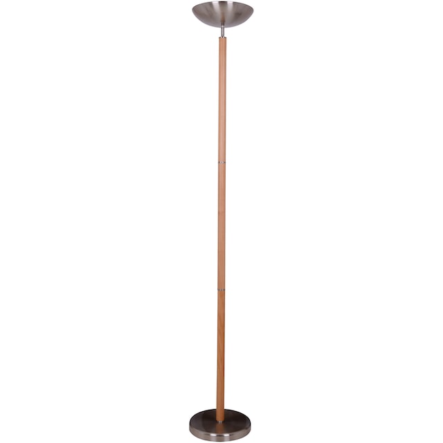 Buchenholz Zuleitung 1 mit 192cm näve flammig-flammig, Fußschalter Stehlampe BAUR LED Höhe dimmbar »Matilda«, schwarz |