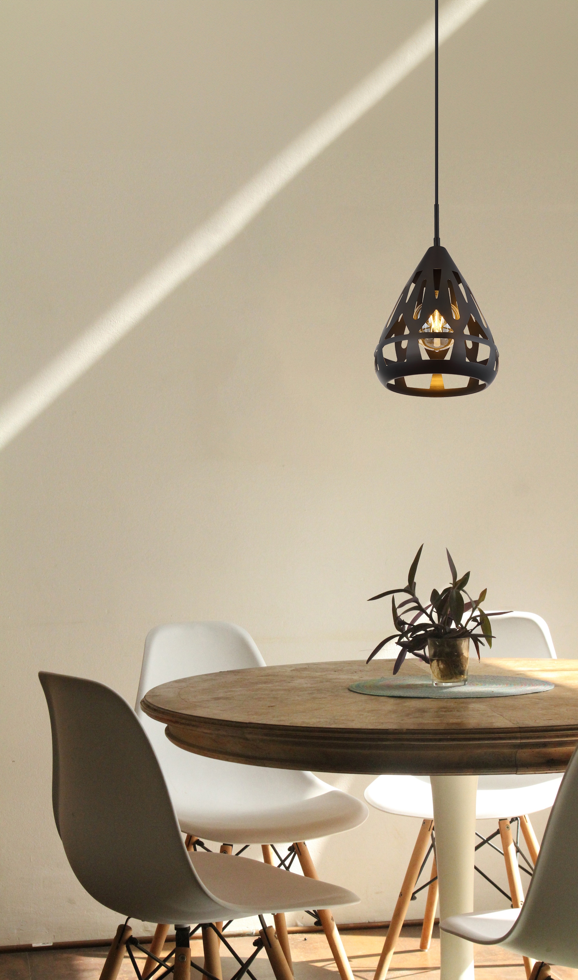 GLOBO LIGHTING Hängeleuchte »HASSAN«, Leuchtmittel E27 | ohne Leuchtmittel, Hängelampe/Pendelleuchte/Esszimmer/Wohnzimmer/Esstisch