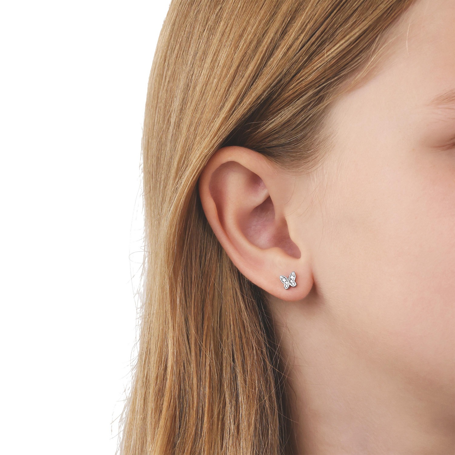 TOM TAILOR Paar Ohrstecker »Schmuck Geschenk Silber 925 Schmetterling« mit Zirkonia (synth.)