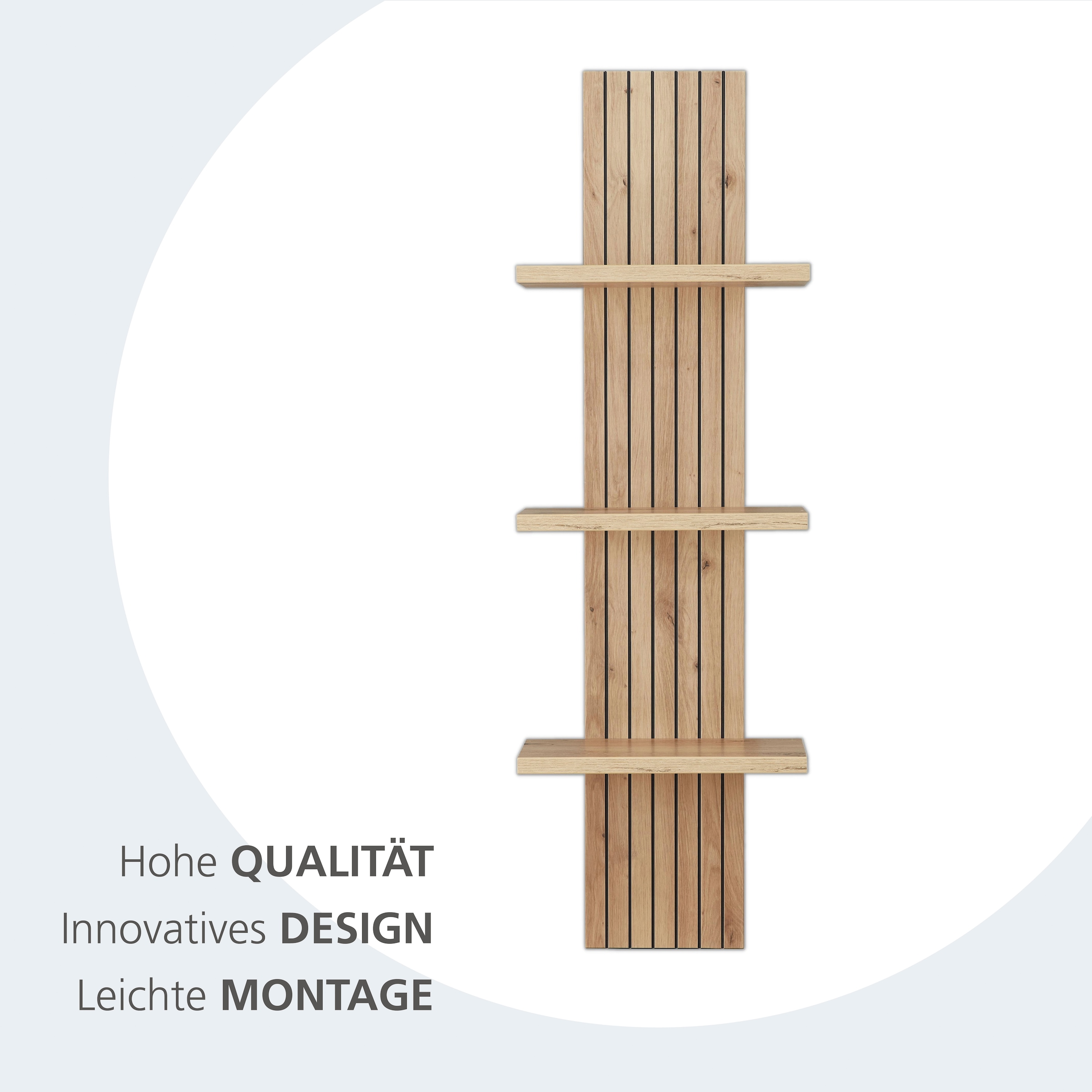 Innostyle Wandregal »Core, Wandpaneel Maße B/H/T 38x120x22 cm« 1 Stk. tlg. Wandpaneel mit 3 Böden